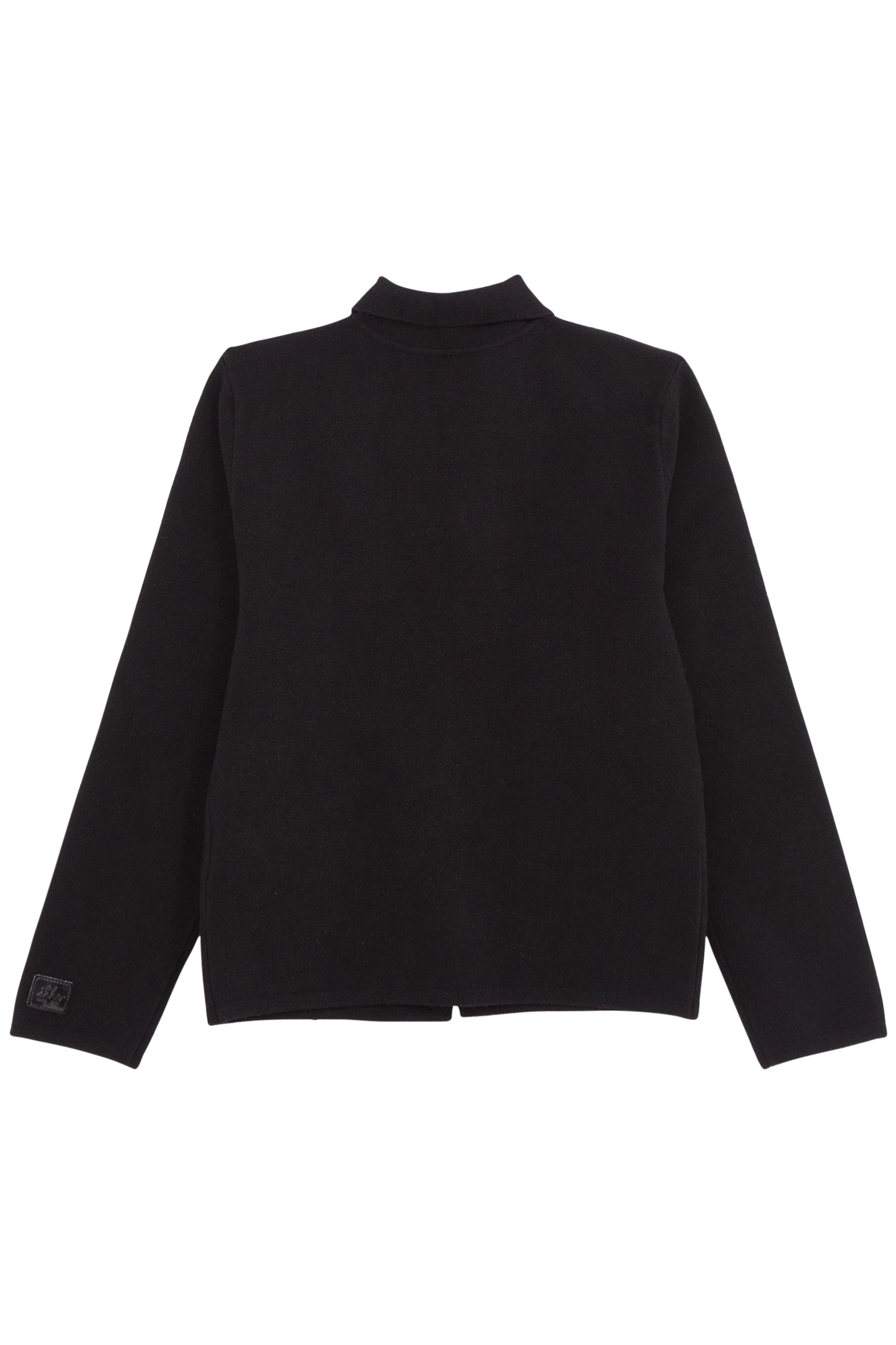 GIRLS’ BLACK BIKER-STYLE CARDIGAN WITH ZIP DECOR 2