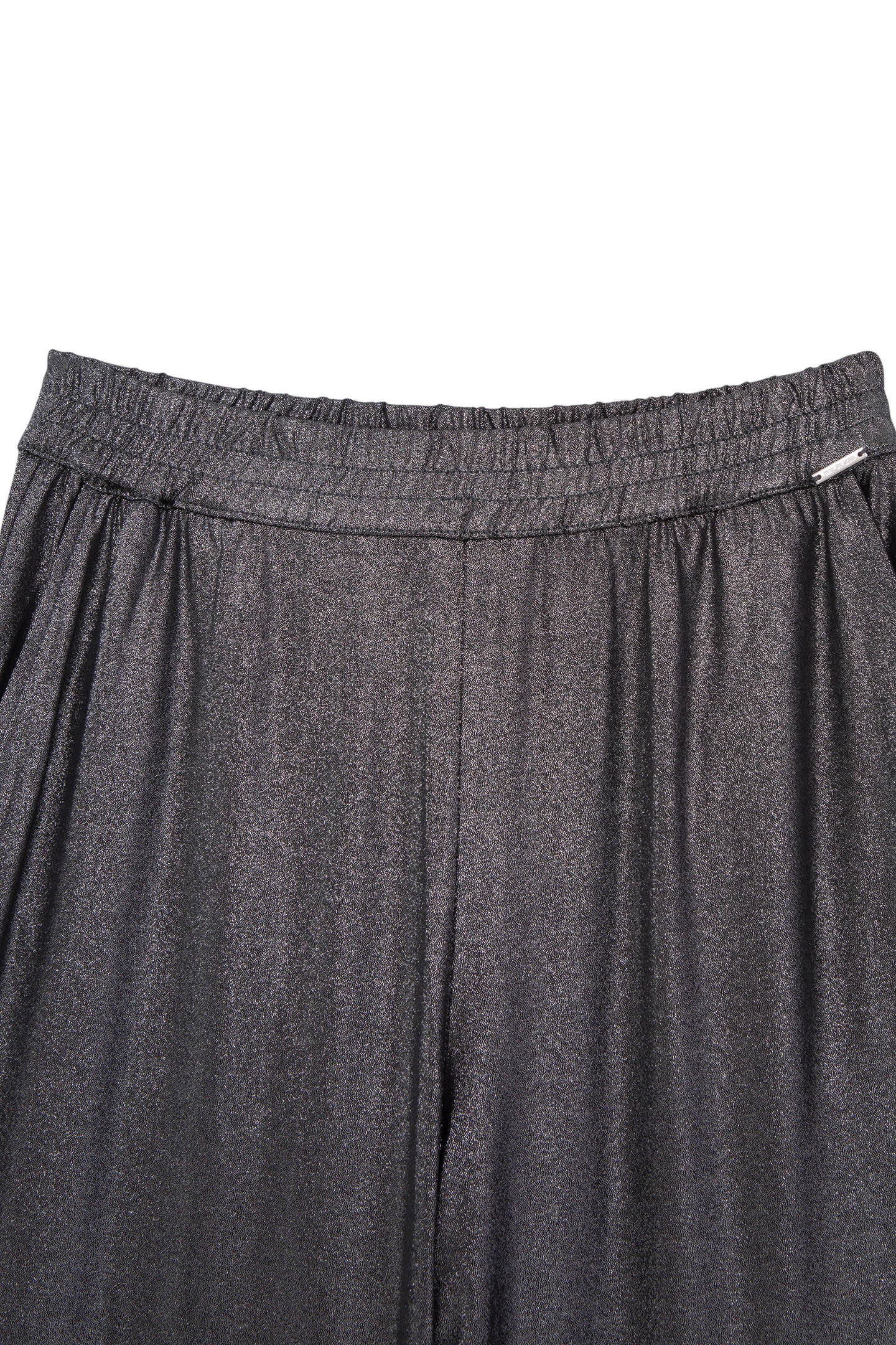 GIRLS' SILVER LAMÉ TROUSERS WITH SMOCKED WAIST 3