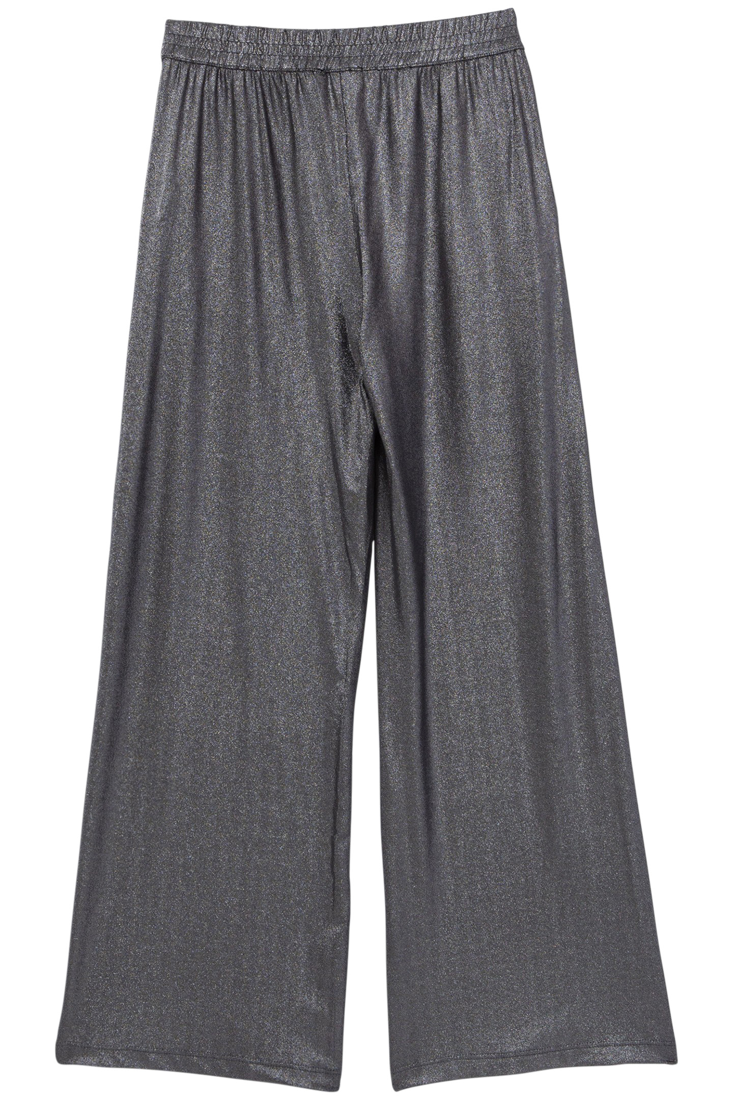 GIRLS' SILVER LAMÉ TROUSERS WITH SMOCKED WAIST 2