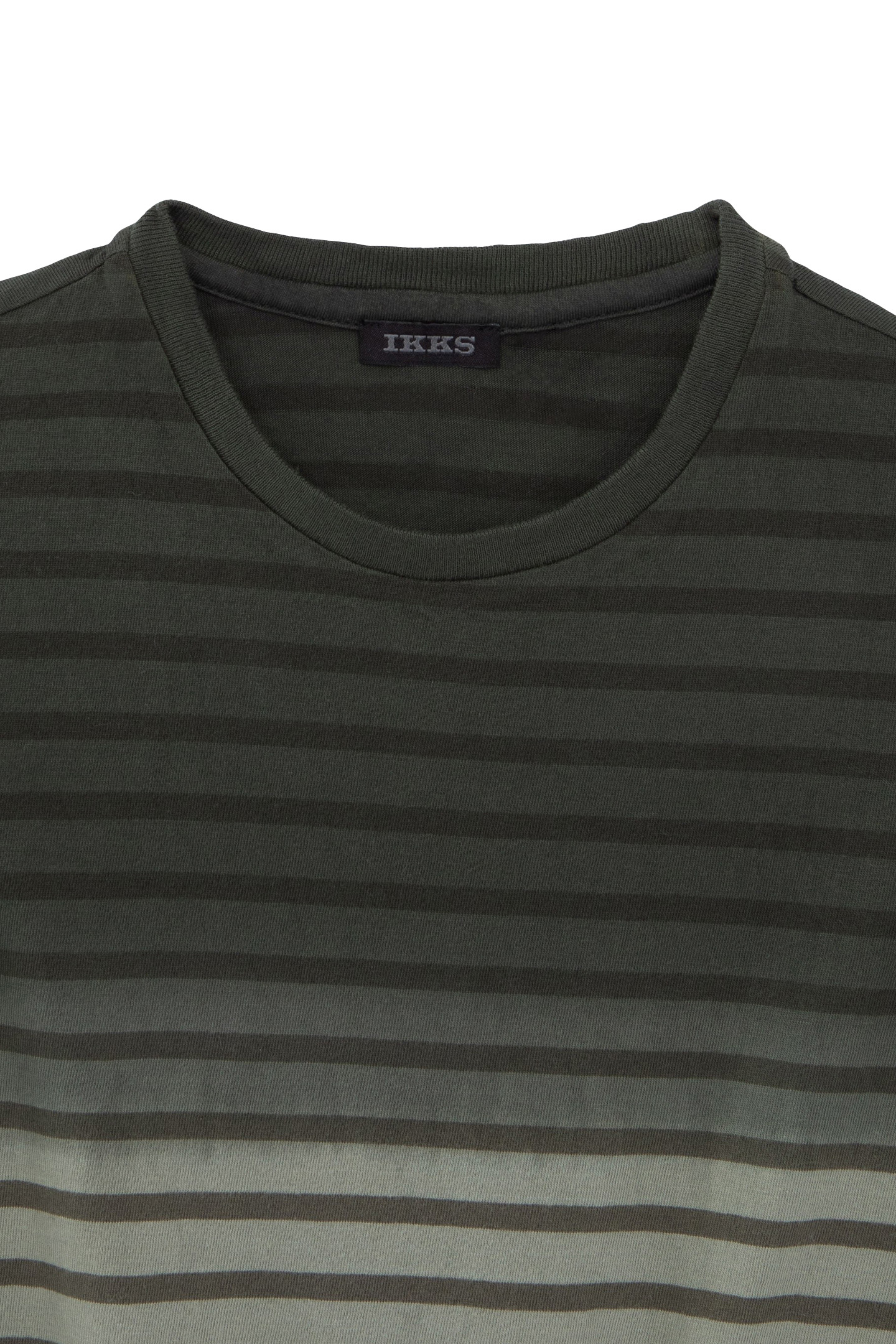 BOYS’ KHAKI T-SHIRT WITH STRIPES ON A DEEP-DYE EFFECT 3
