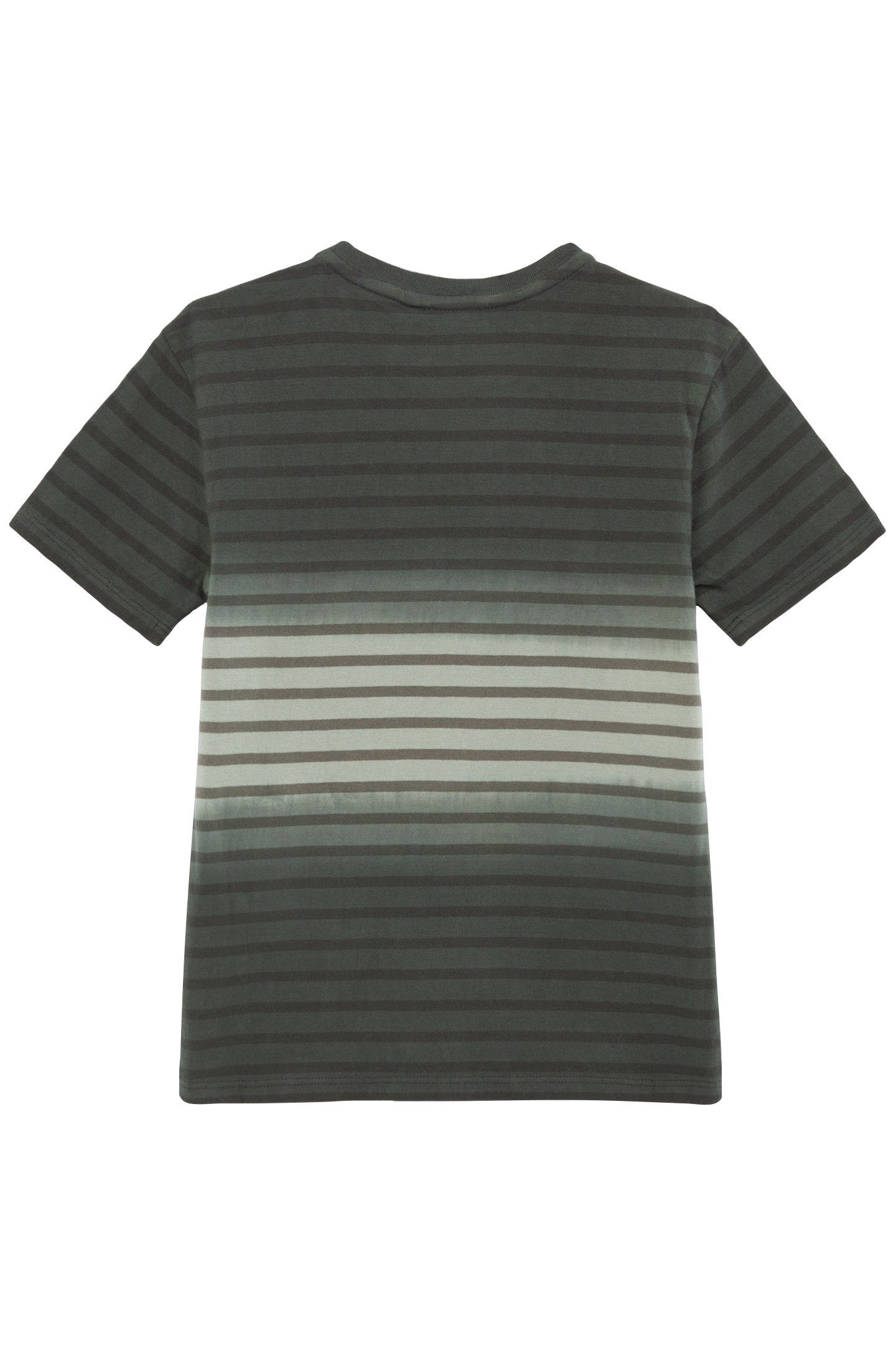 BOYS’ KHAKI T-SHIRT WITH STRIPES ON A DEEP-DYE EFFECT 2