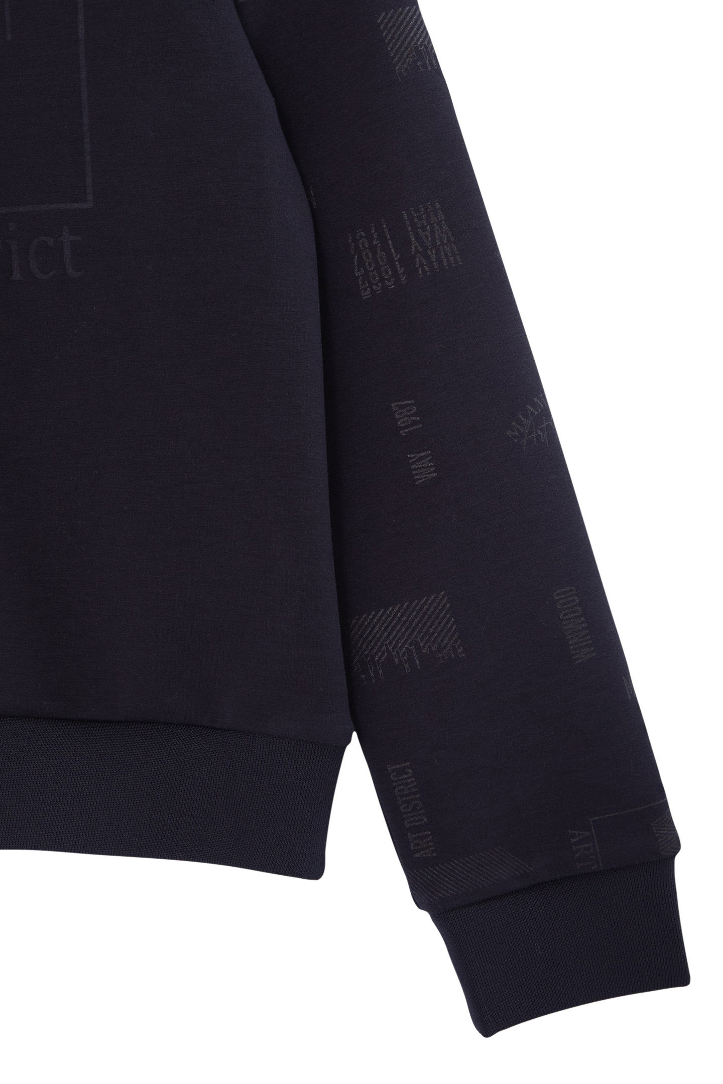 BOY’S NAVY PRINT HOODIE WITH TONE-ON-TONE ARTY PRINT 5