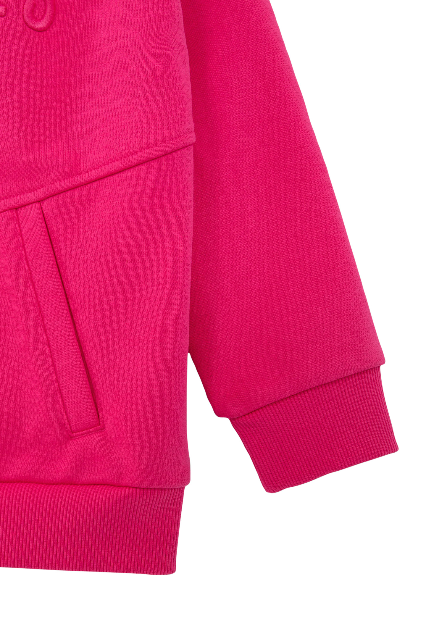 BOYS' PINK ORGANIC COTTON HOODIE, XL EMBROIDERED SLOGAN 5