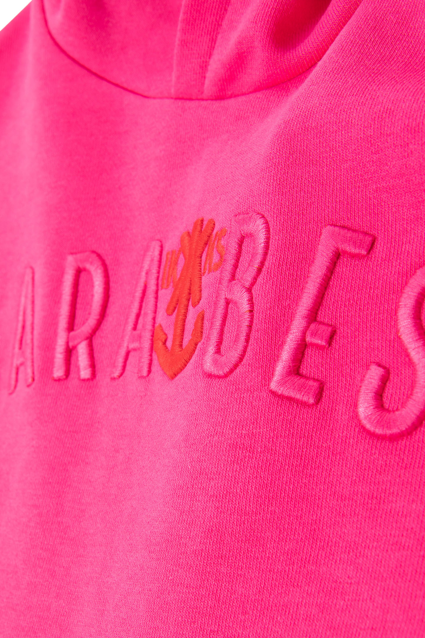 BOYS' PINK ORGANIC COTTON HOODIE, XL EMBROIDERED SLOGAN 7