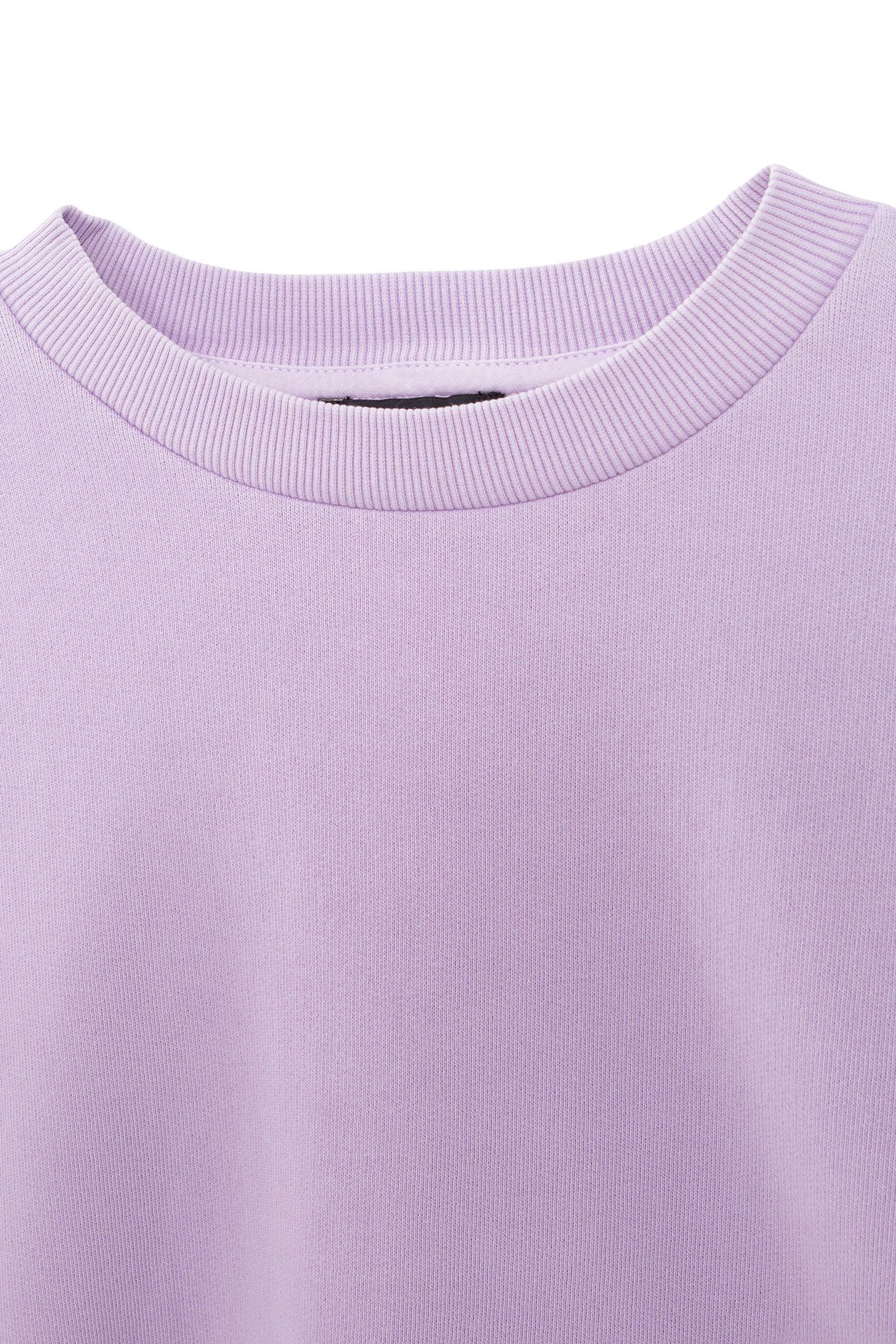 GIRLS’ LILAC CROPPED SWEATSHIRT WITH PRINT ON SLEEVES 4