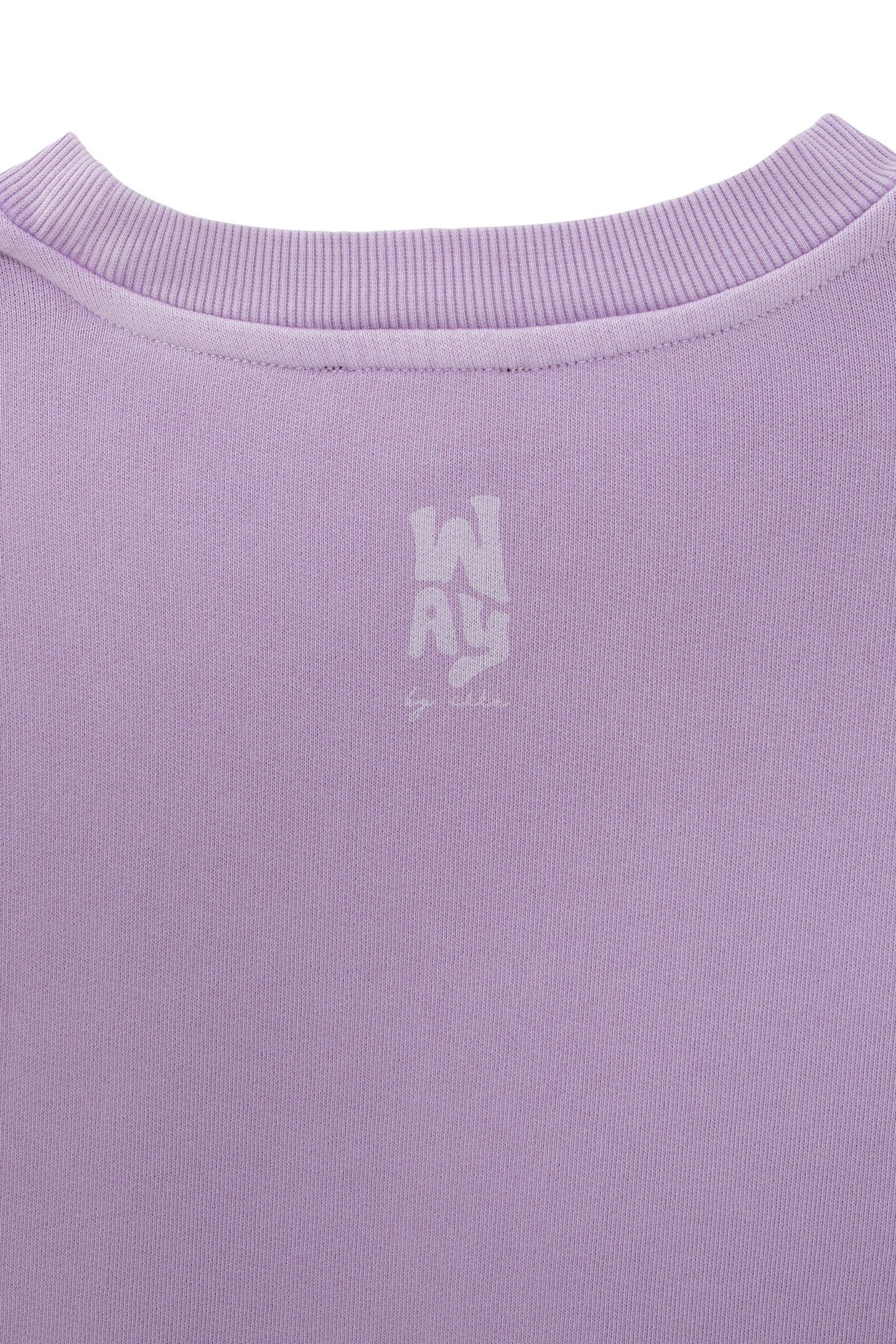 GIRLS’ LILAC CROPPED SWEATSHIRT WITH PRINT ON SLEEVES 5