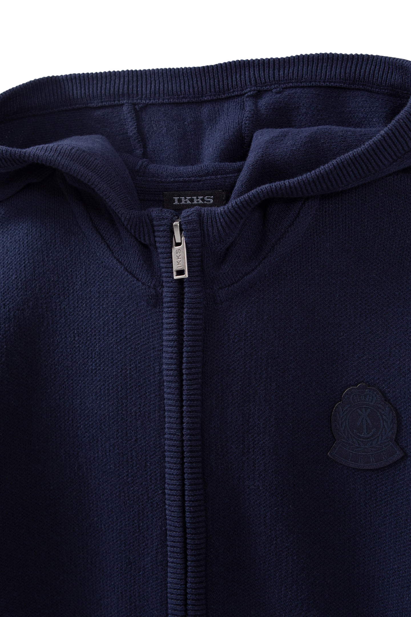 BOYS' NAVY KNIT CARDIGAN WITH WHITE STRIPES 3