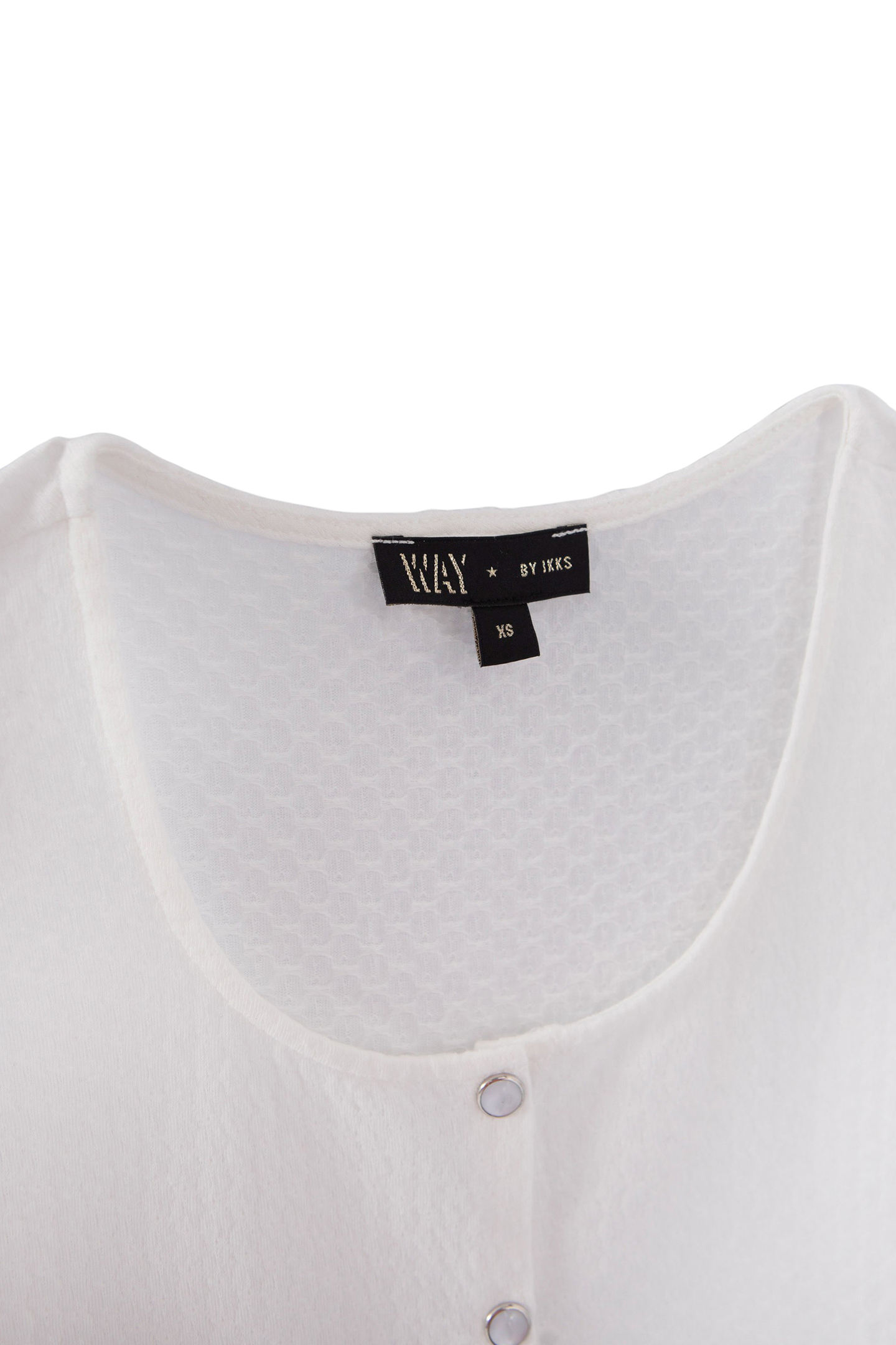 GIRLS’ OFF-WHITE TEXTURED T-SHIRT WITH PRESS STUDS 3