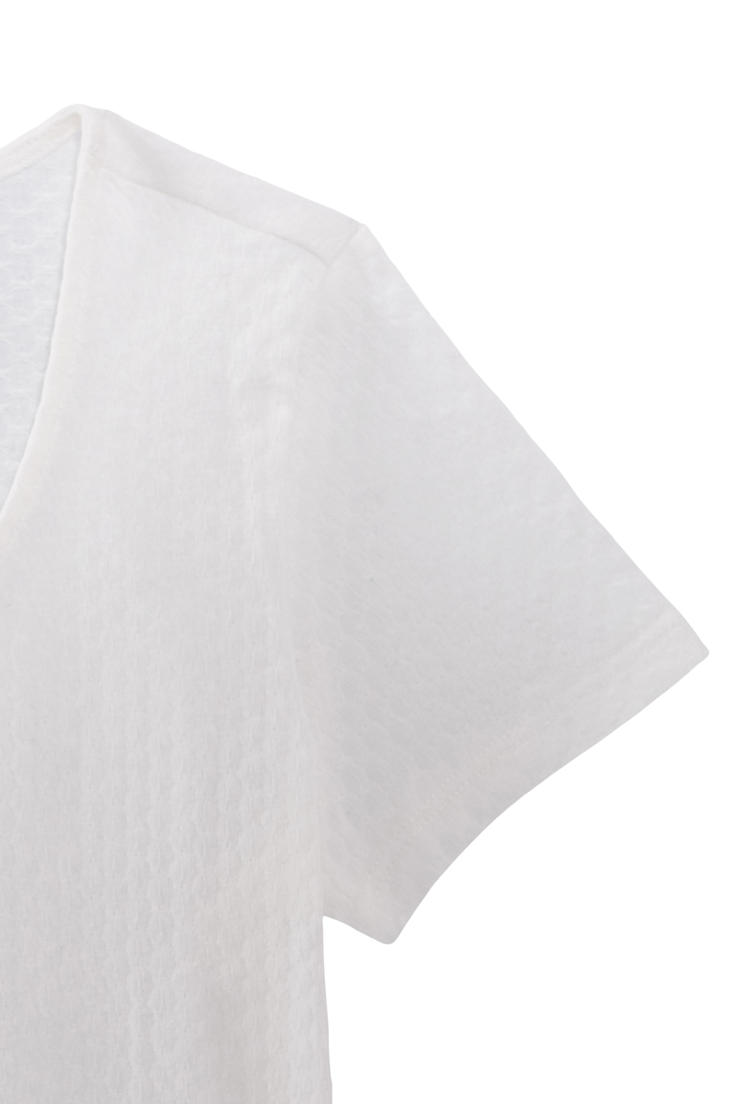 GIRLS’ OFF-WHITE TEXTURED T-SHIRT WITH PRESS STUDS 4