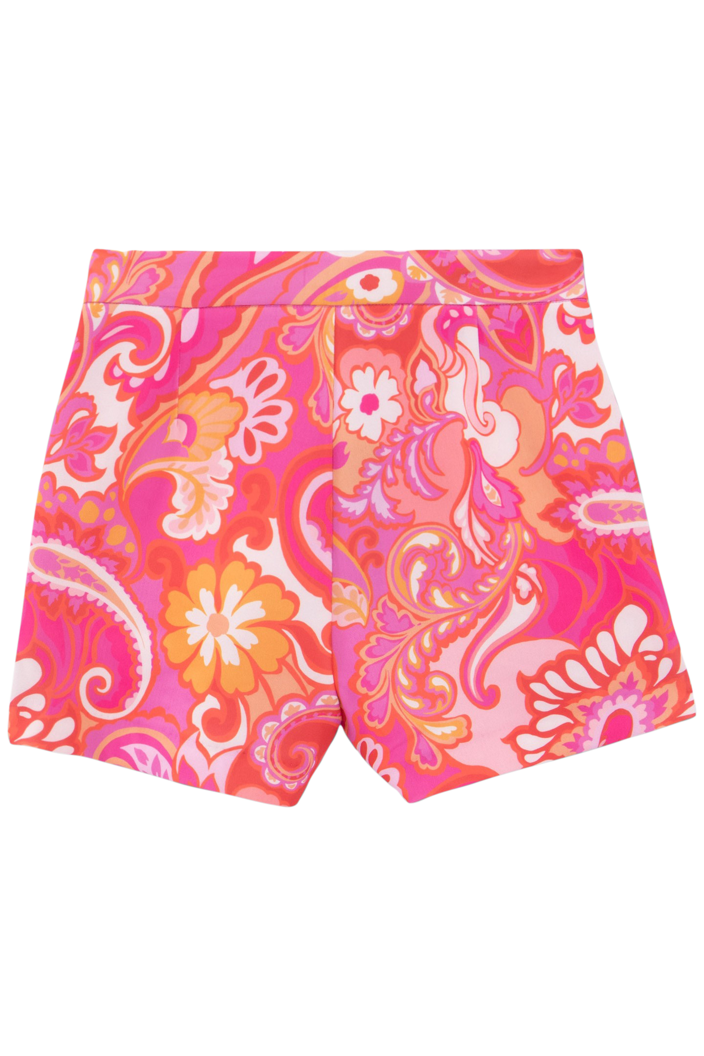 GIRLS’ PINK HIGH-WAIST SHORTS WITH PSYCHEDELIC PRINT 2