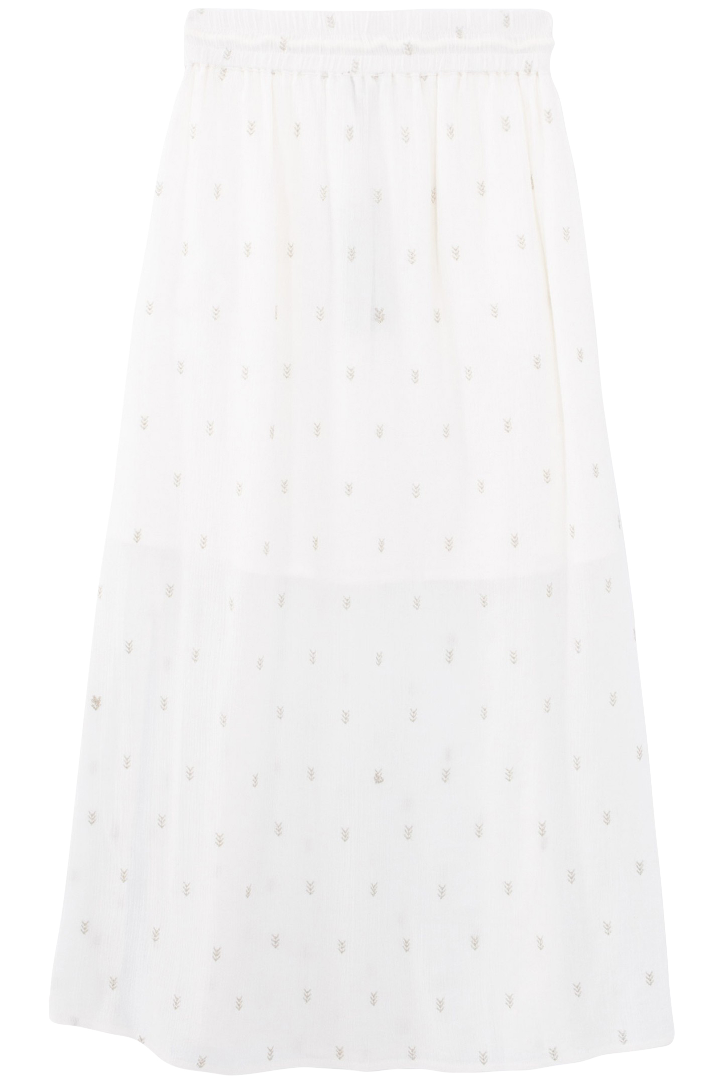 GIRLS’ OFF-WHITE LONG SKIRT WITH GOLD EMBROIDERY 2