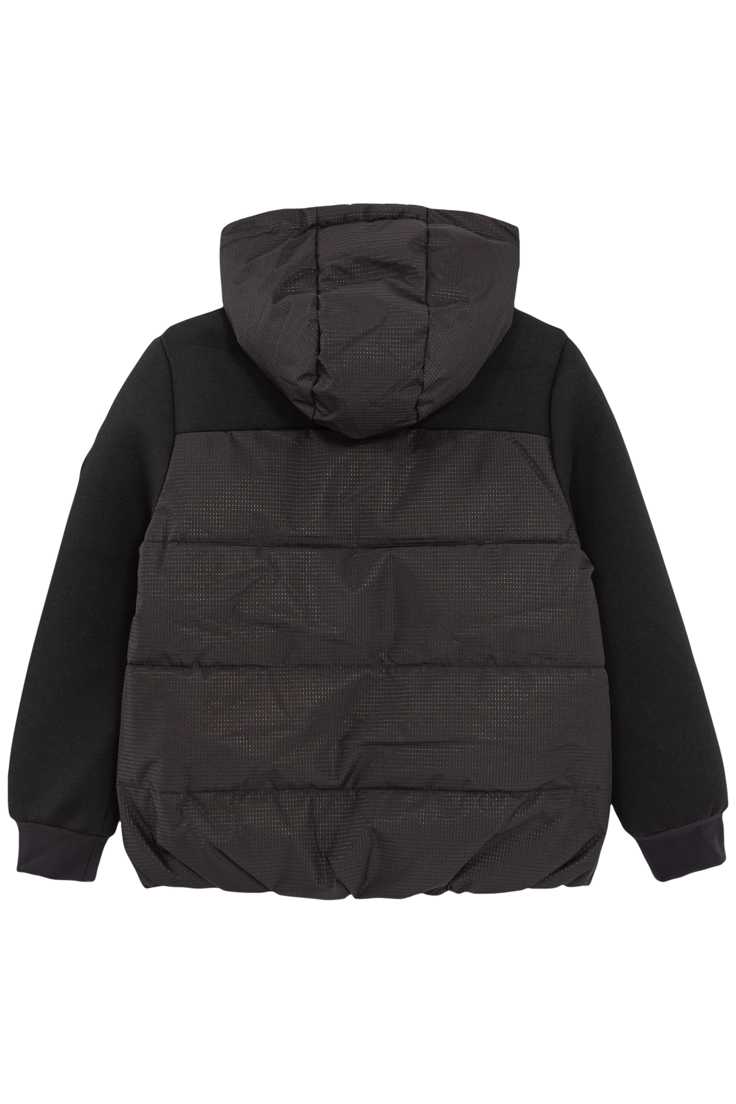 BOYS’ BLACK MIXED FABRIC PADDED JACKET 2