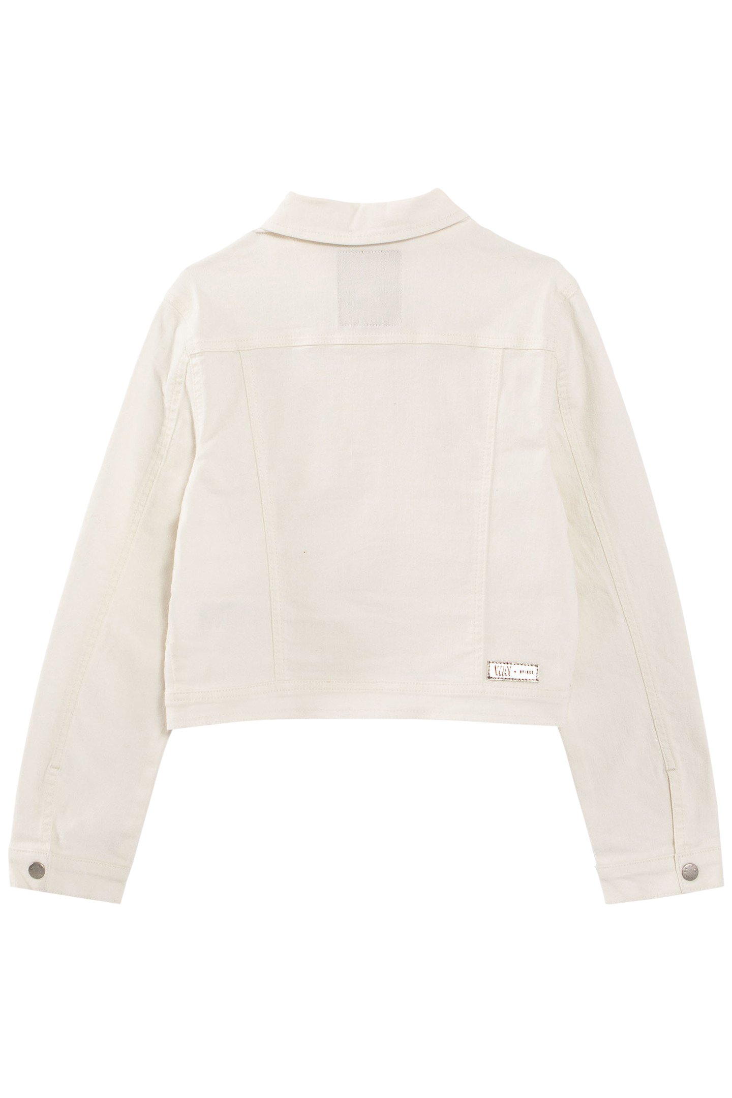 GIRLS' OFF-WHITE UPCYCLED DENIM JACKET 2