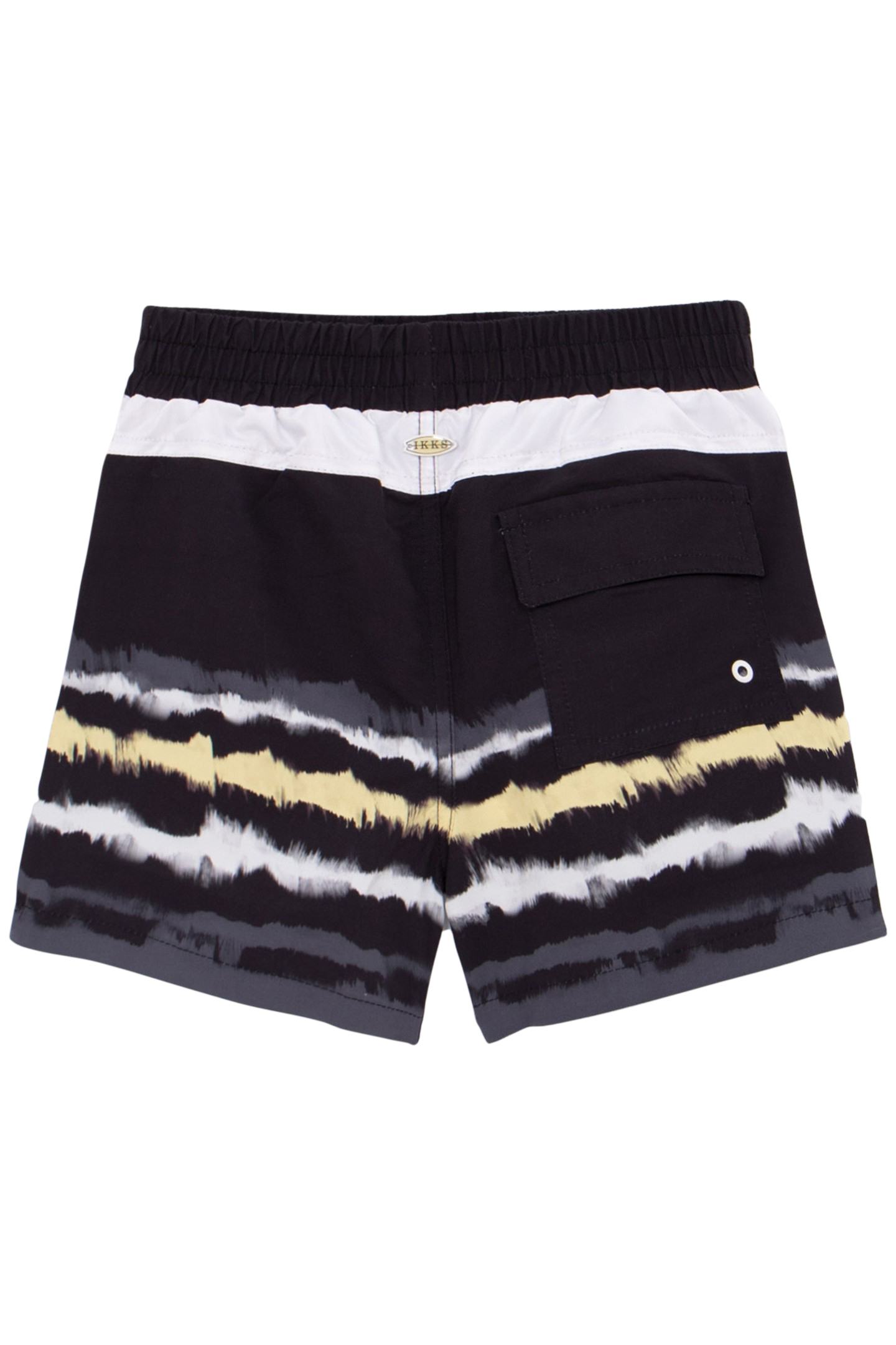 BOY'S BLACK PRINT SWIM SHORTS 2