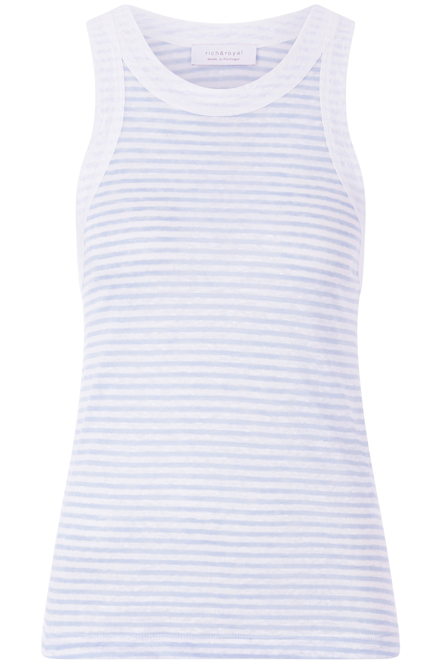 STRIPED LINEN TOP COTTON BLUE 3