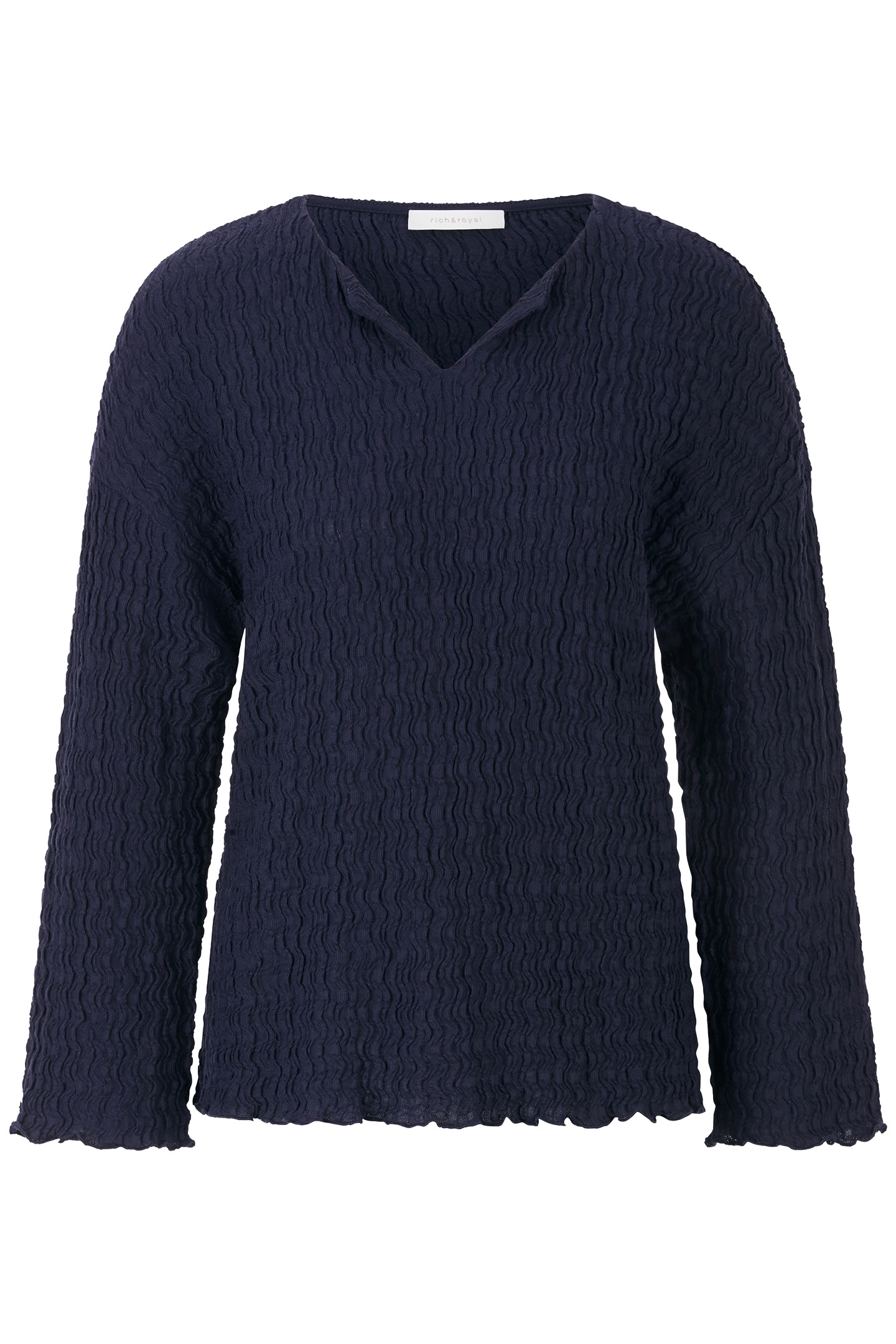 CRINKLED LONGSLEEVE MIDNIGHT BLUE 4