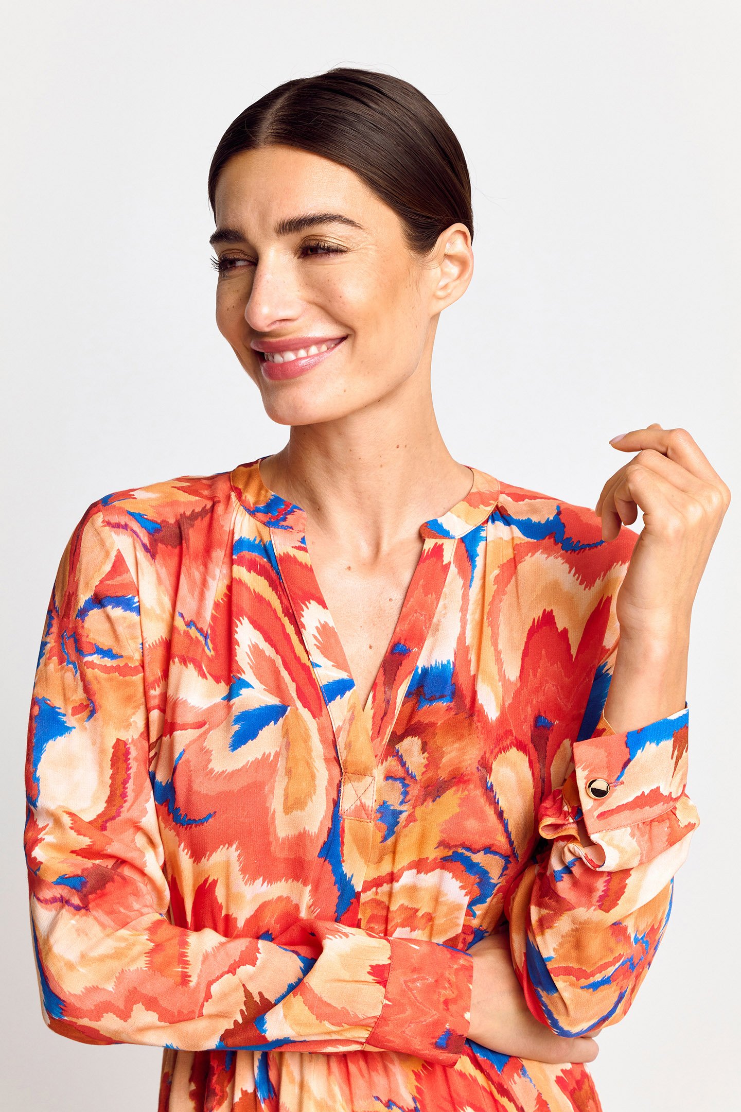 PRINTED MINI DRESS CHERRY TOMATO 4