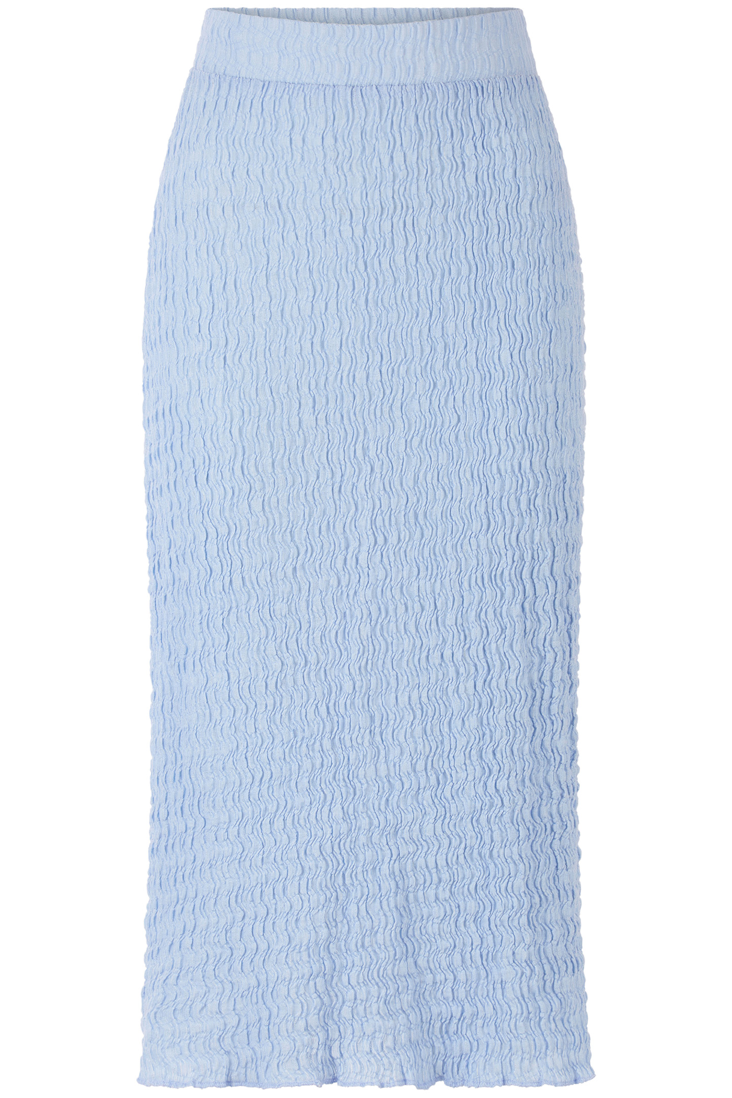 CRINKLED PENCIL SKIRT COTTON BLUE 4