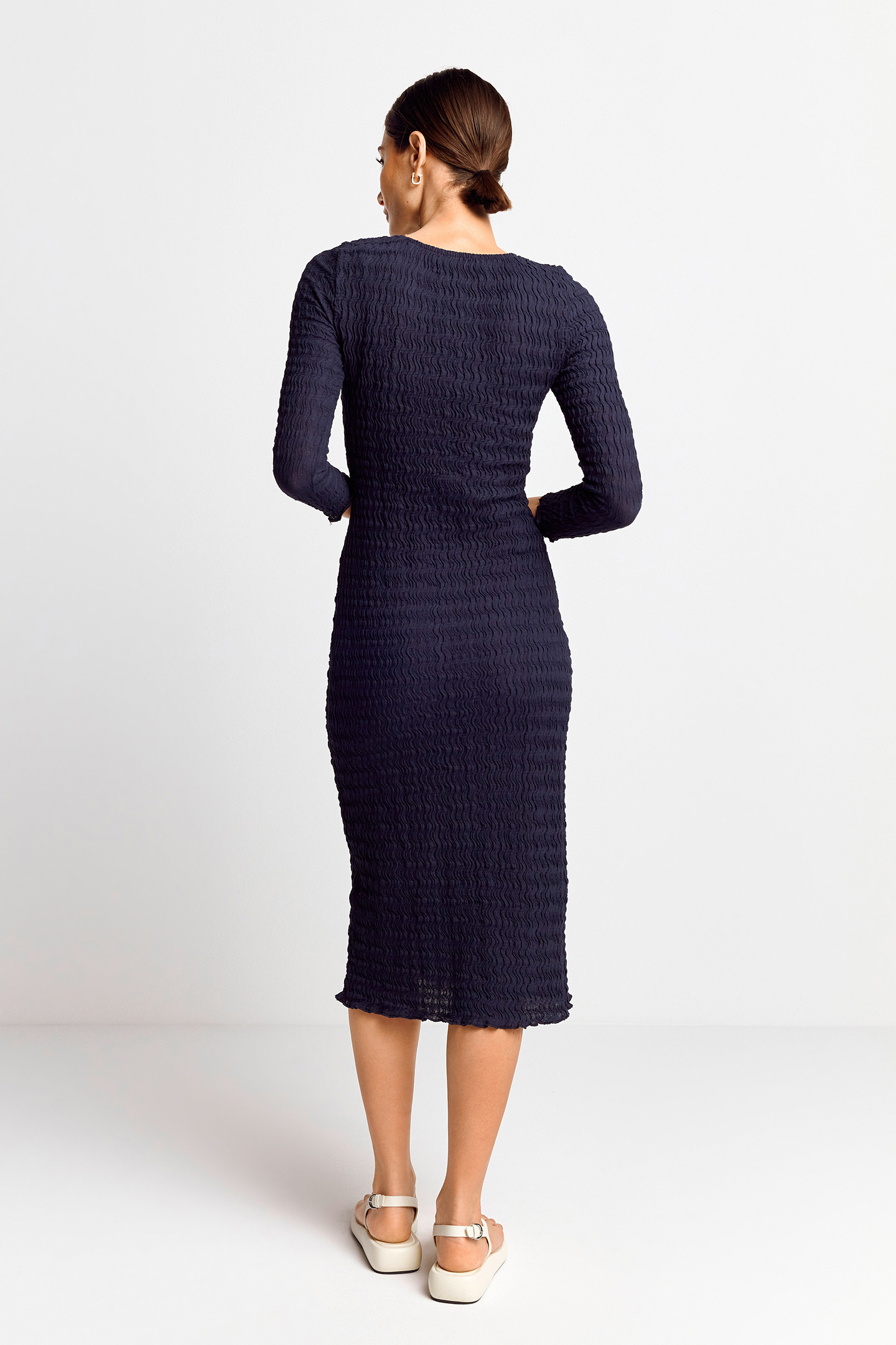 CRINKLED DRESS MIDNIGHT BLUE 2