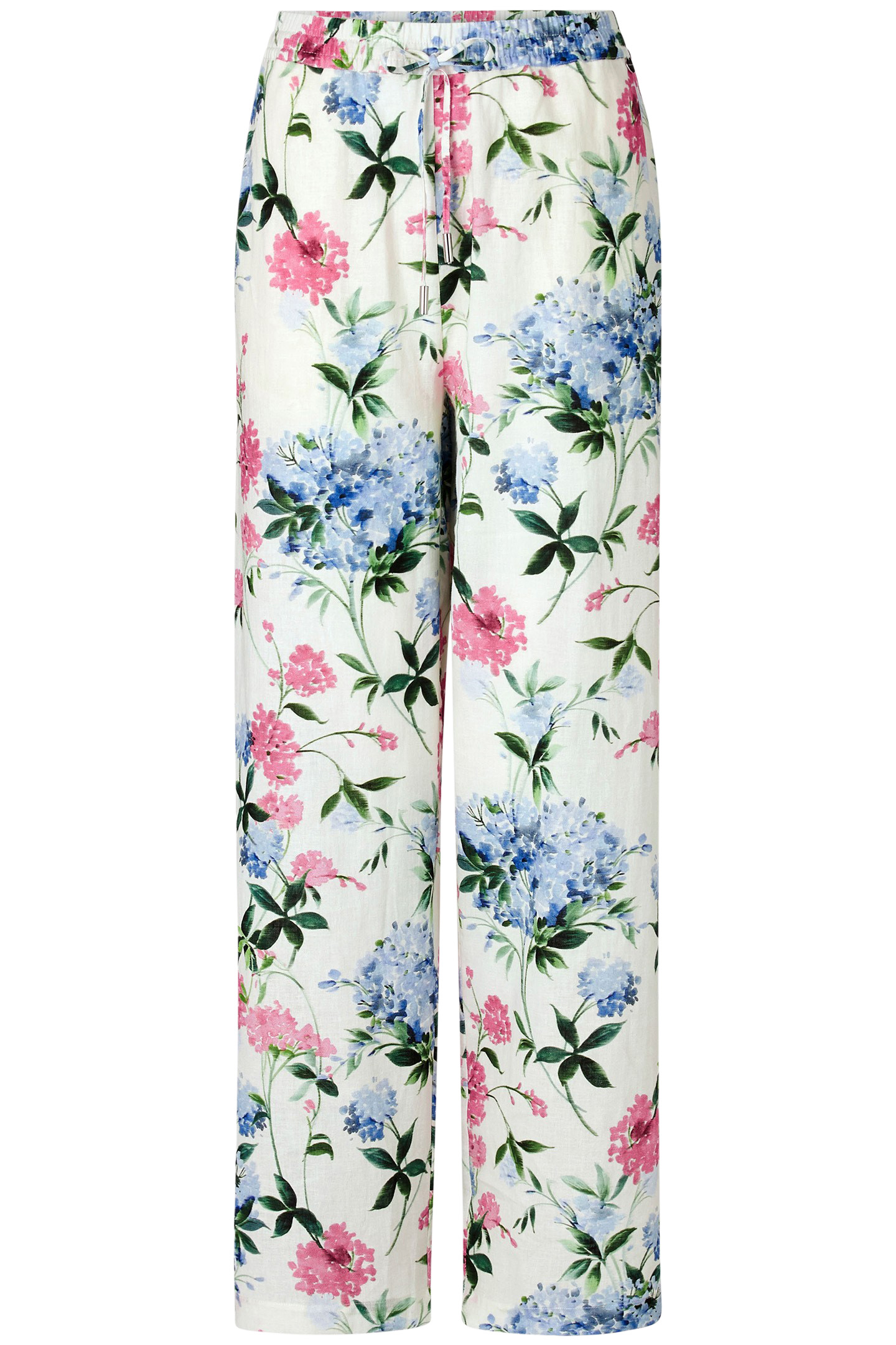 PRINTED LINEN PANTS SUSTAINABLE WHISPER WHITE 4