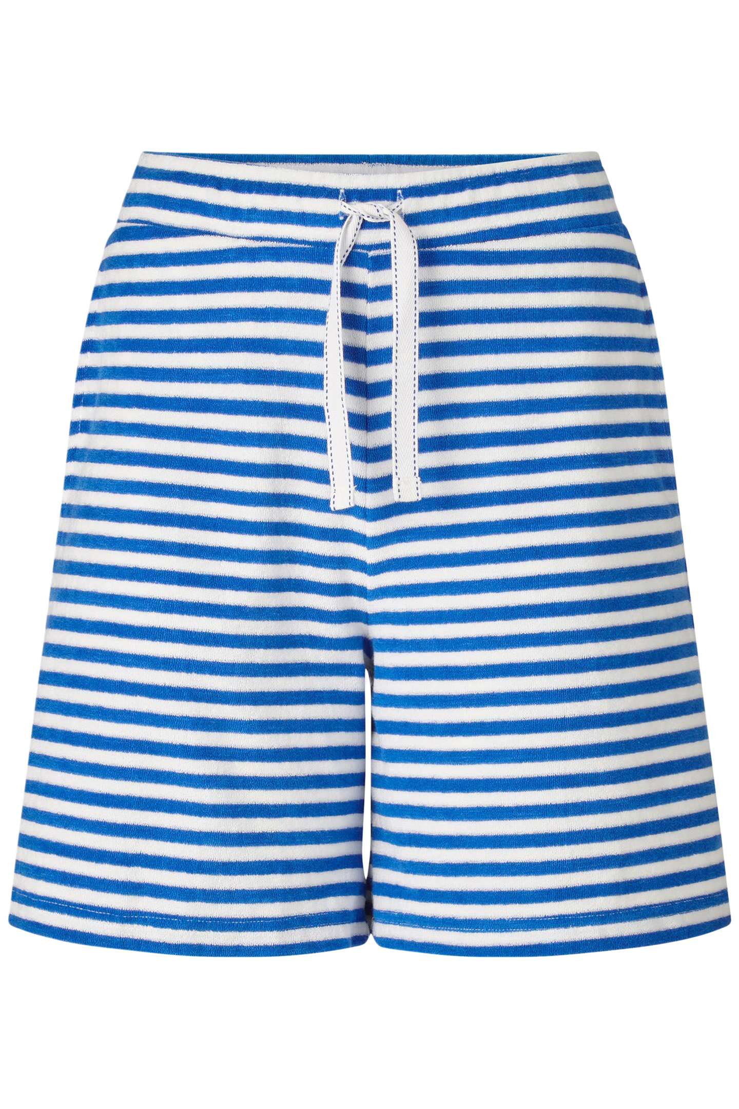 STRIPED FROTTEE SHORTS ORGANIC RECYCLED AZZURE BLUE 4