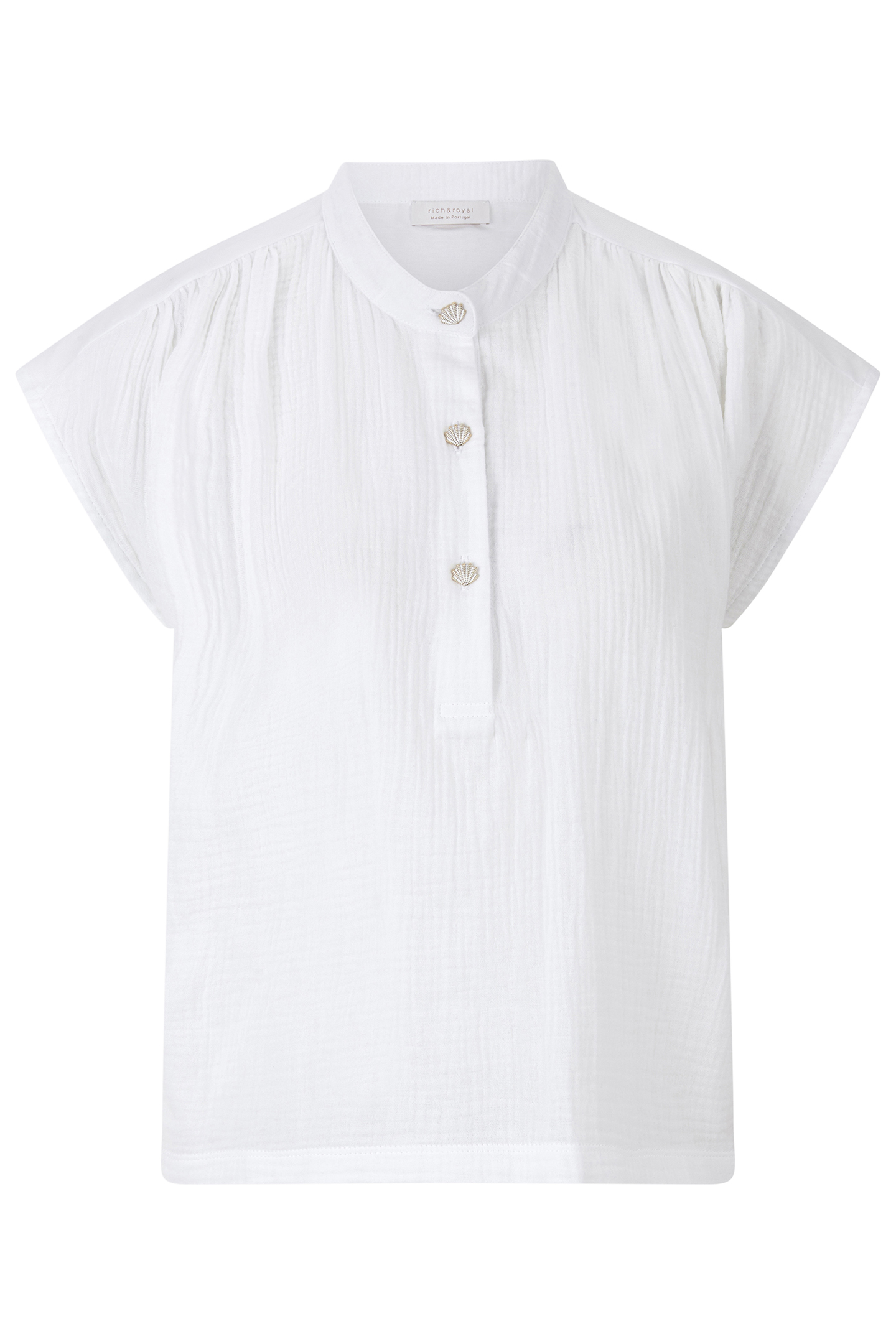 COTTON MUSSELIN MIX T-SHIRT WHITE 4