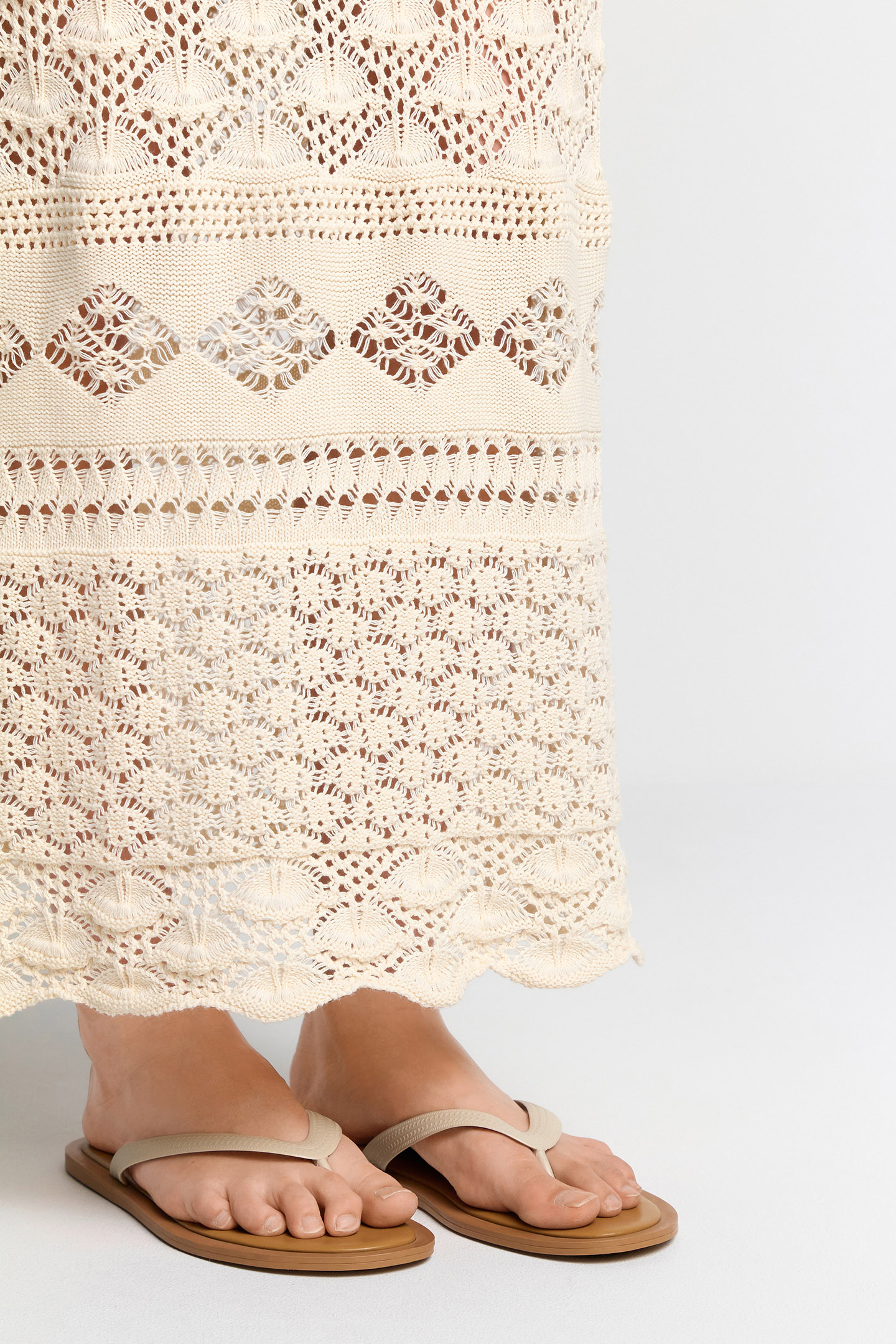 CROCHET KNIT DRESS WHISPER WHITE 6