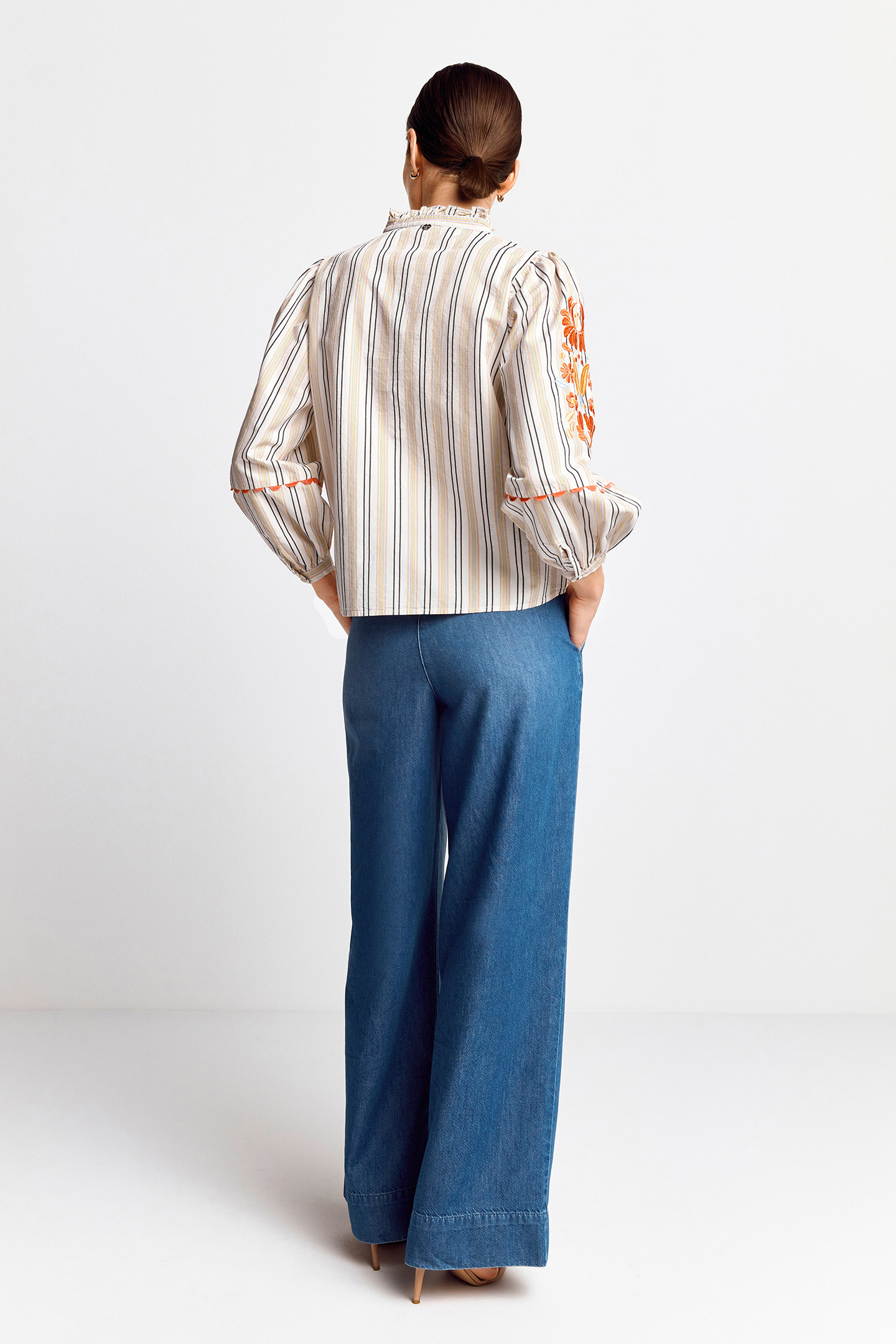 BLOUSE WITH MULTICOLOUR EMROIDERY ORGANIC ORIGINAL 3