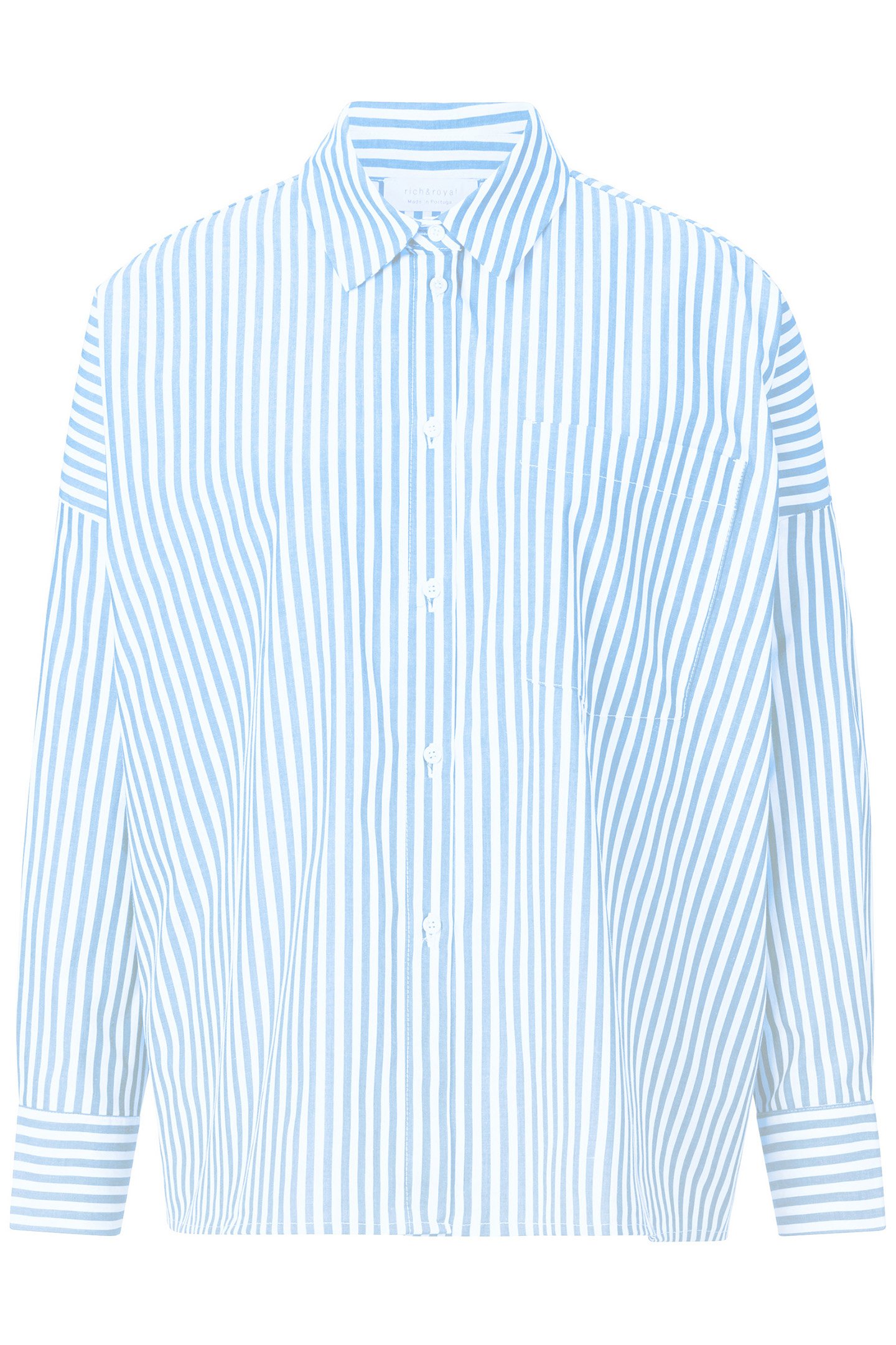 OVERSIZED STRIPED BLOUSE ORGANIC COTTON BLUE 4