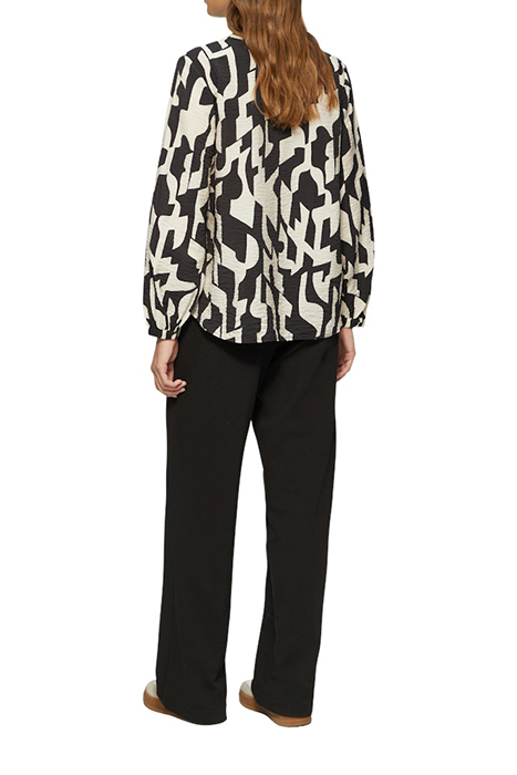 S.OLIVER BLOUSES GREY/BLACK 2