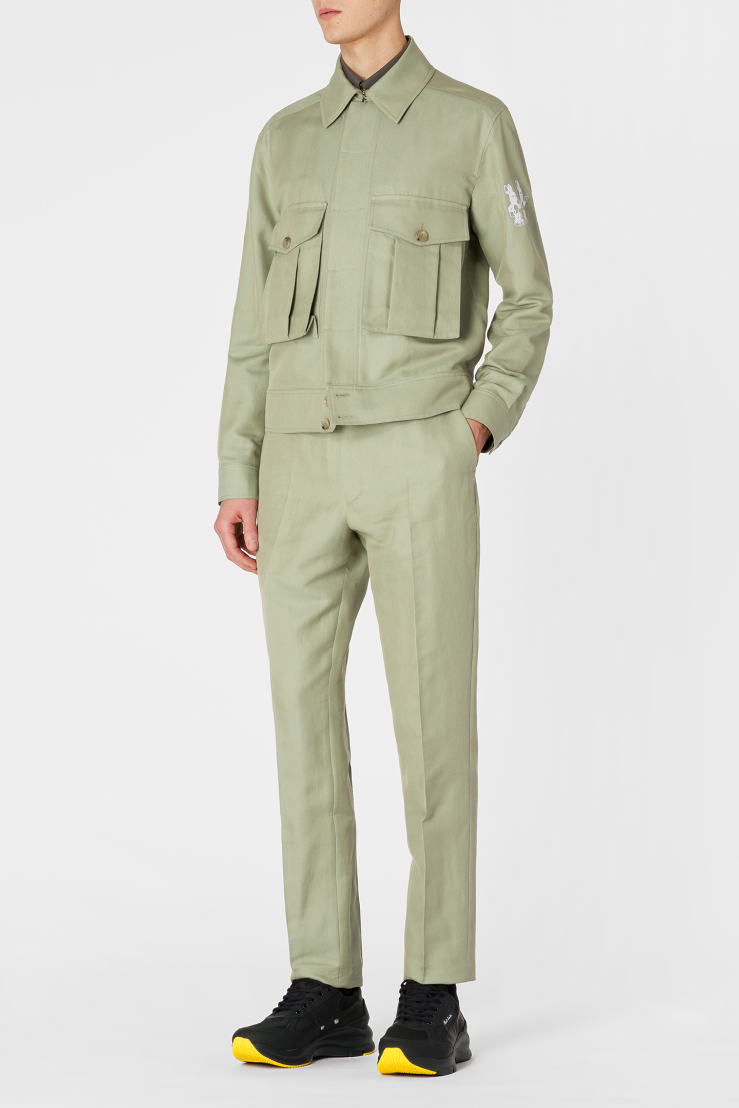 GENTS TROUSER LT GREYISH GREEN 5