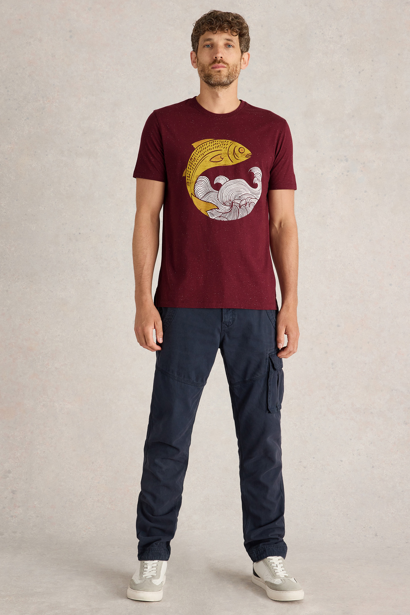 GONE FISHING GRAPHIC TEE PLUM PRINT 1