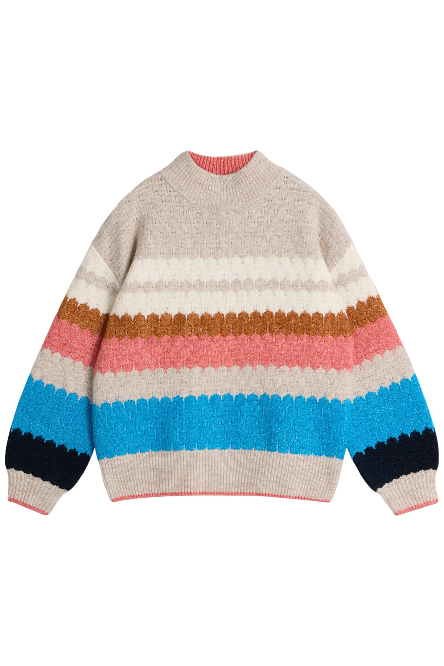 SHELLY COL BLOCK JUMPER NATURAL MULTI 2