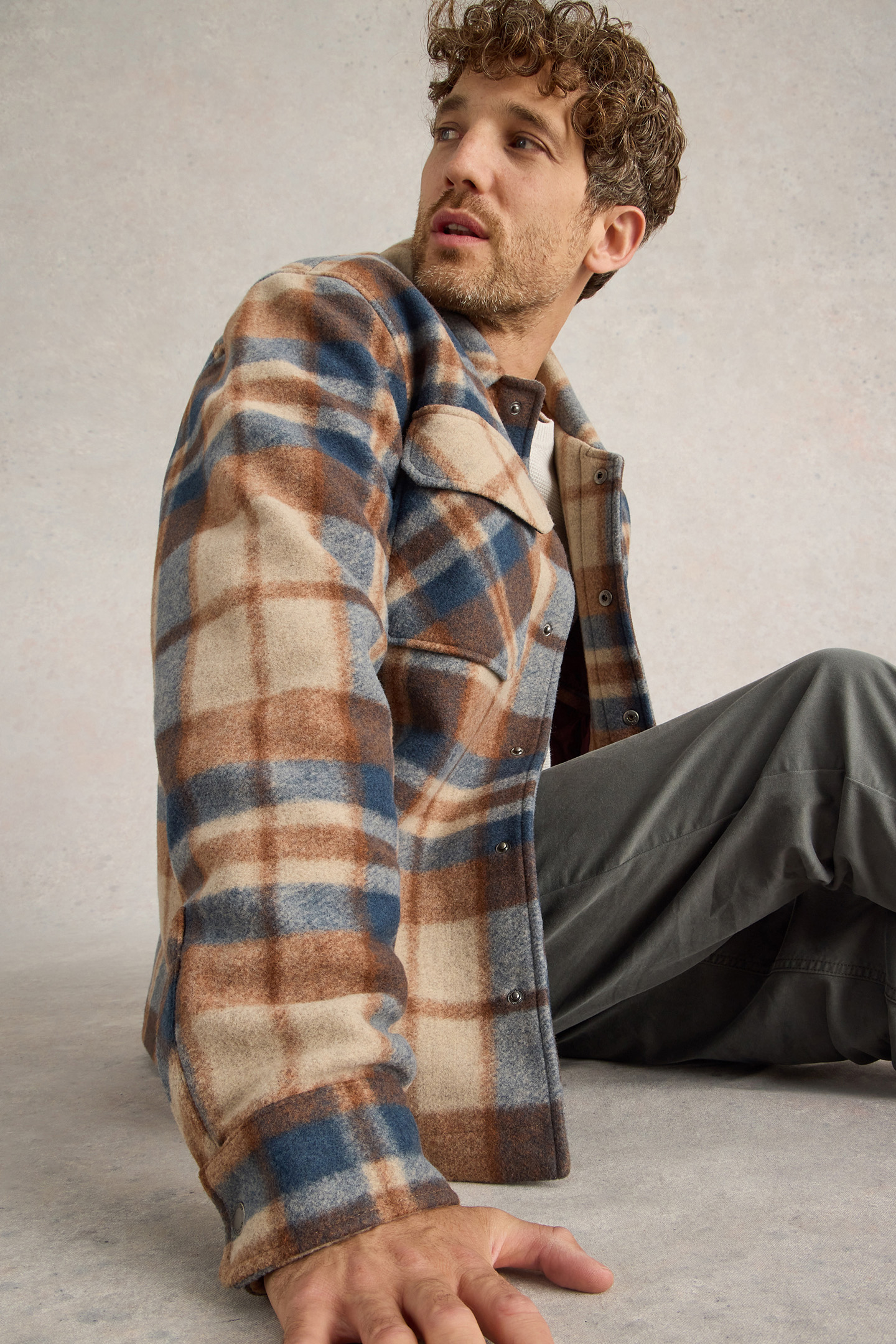 CHECK TRUCKER BROWN MULTI 5