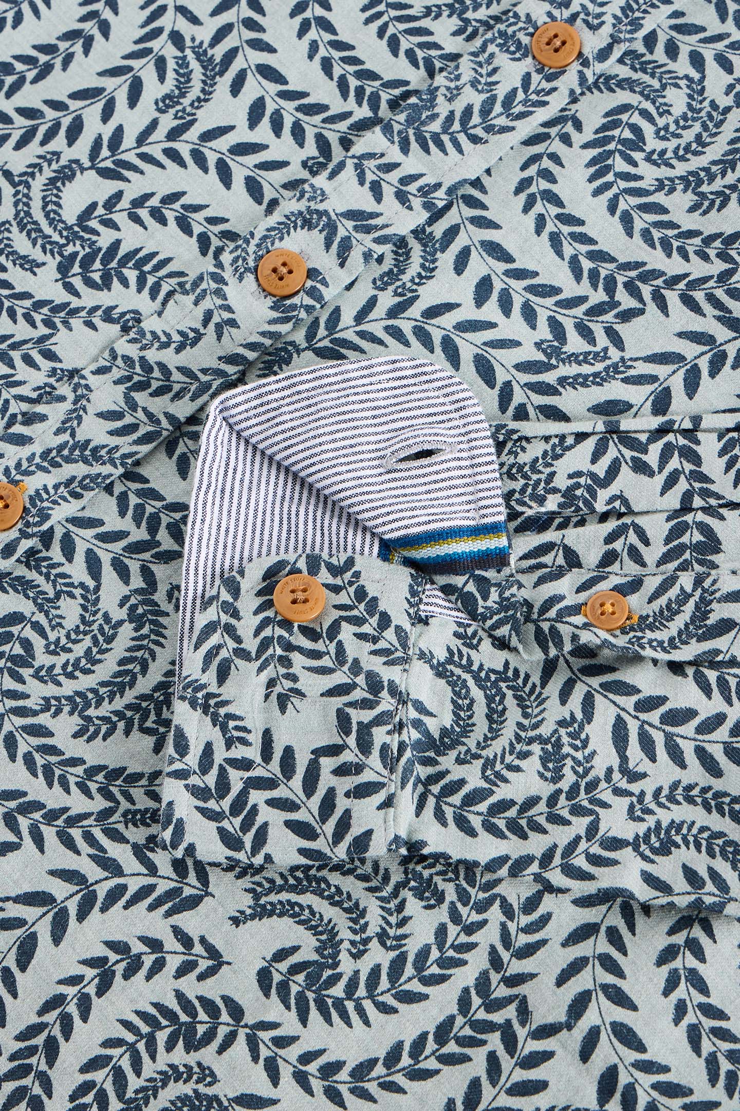 LEAF PRINTED SHIRT BLUE MULTI 6