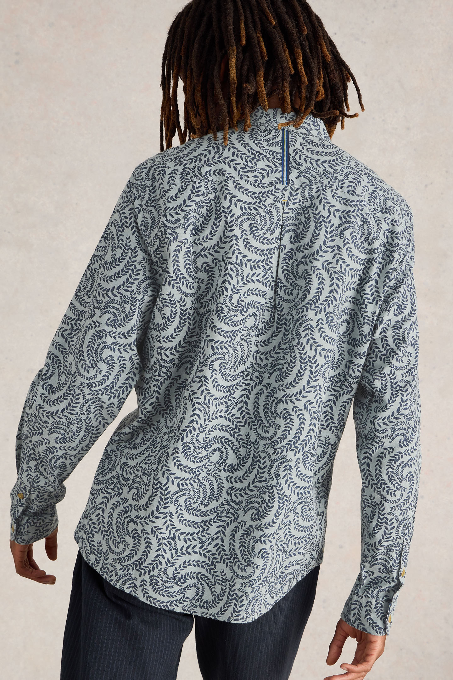 LEAF PRINTED SHIRT BLUE MULTI 2