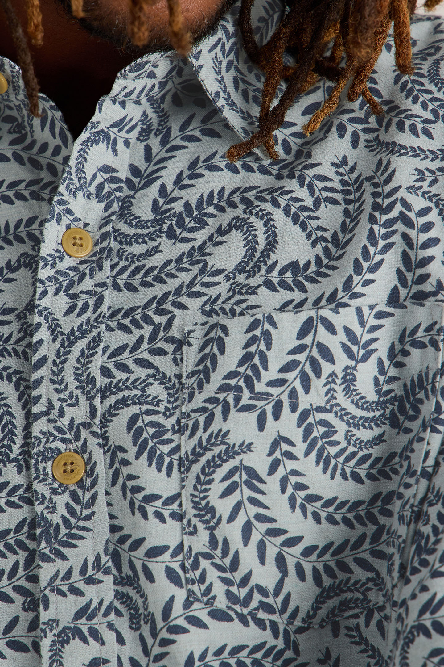 LEAF PRINTED SHIRT BLUE MULTI 5