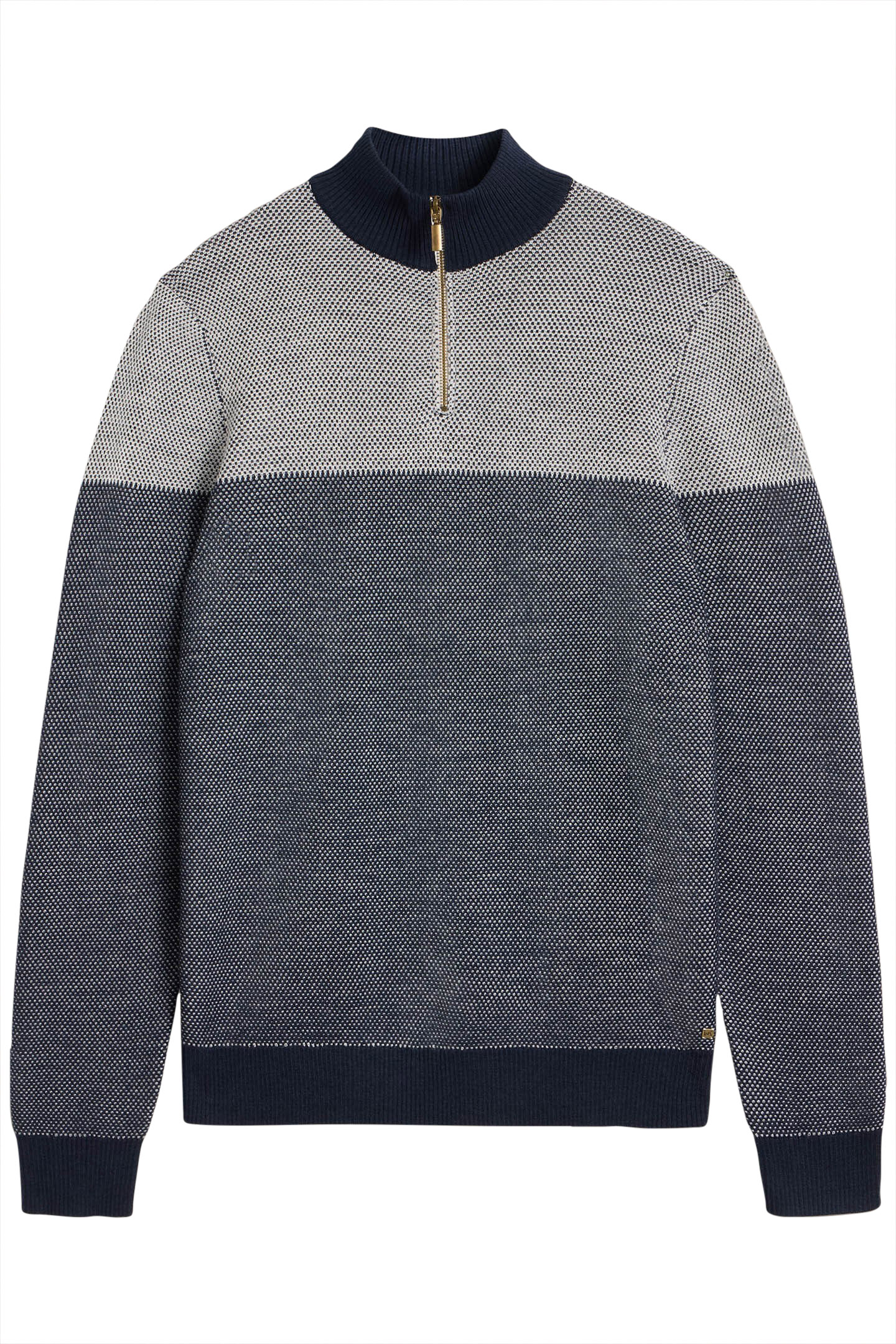 NEWPORT MERINO JACQUARD FUNNEL NAVY MULTI 3