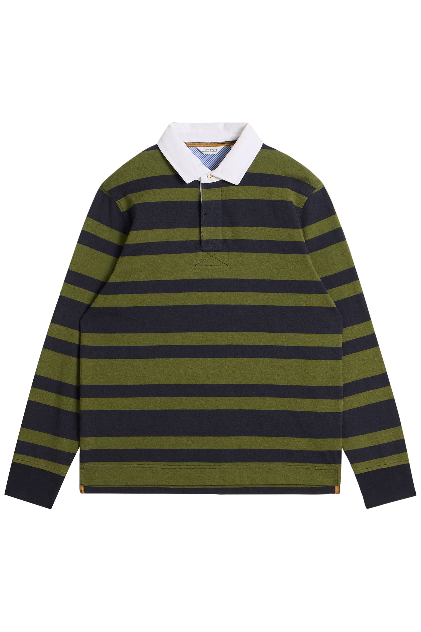 LS STRIPE RUGBY SHIRT GREEN MULTI 3