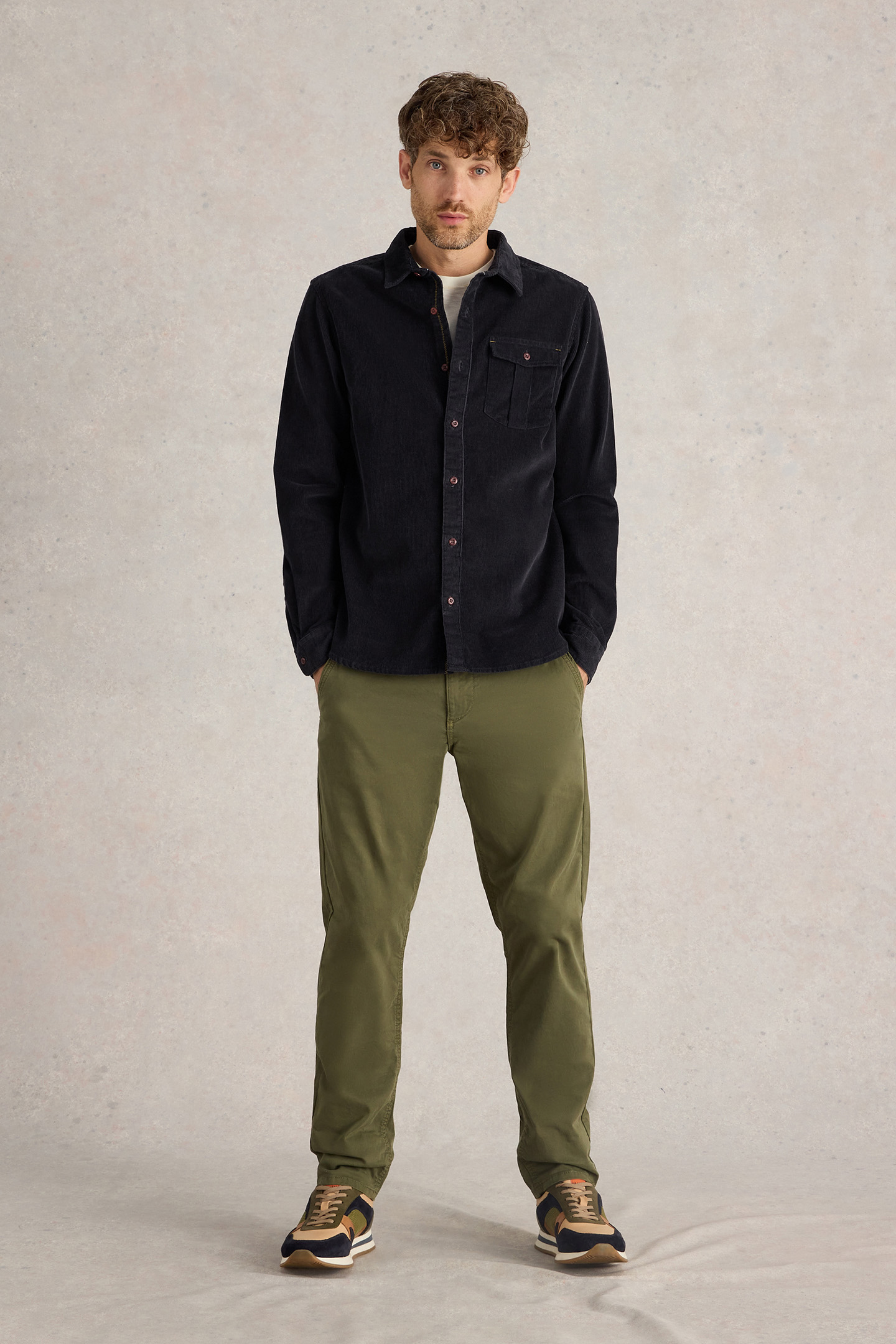 GRIFFIN CORD SHIRT DARK NAVY 1