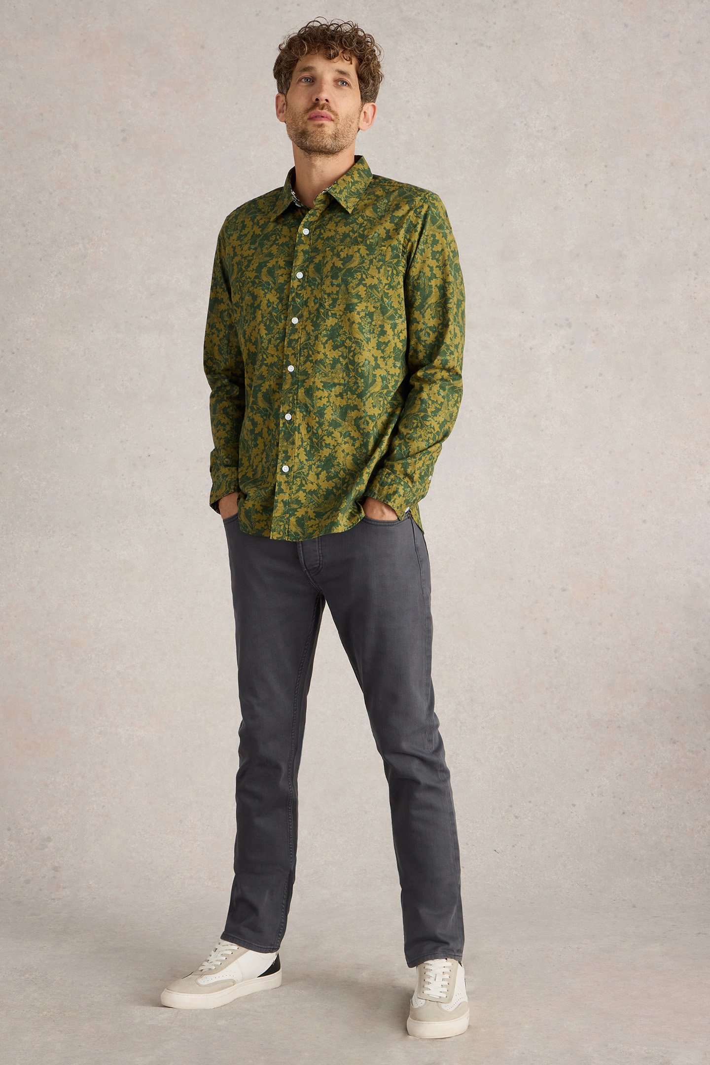 HAWTHORN BIRD PRINTED SHIRT GREEN MULTI 1