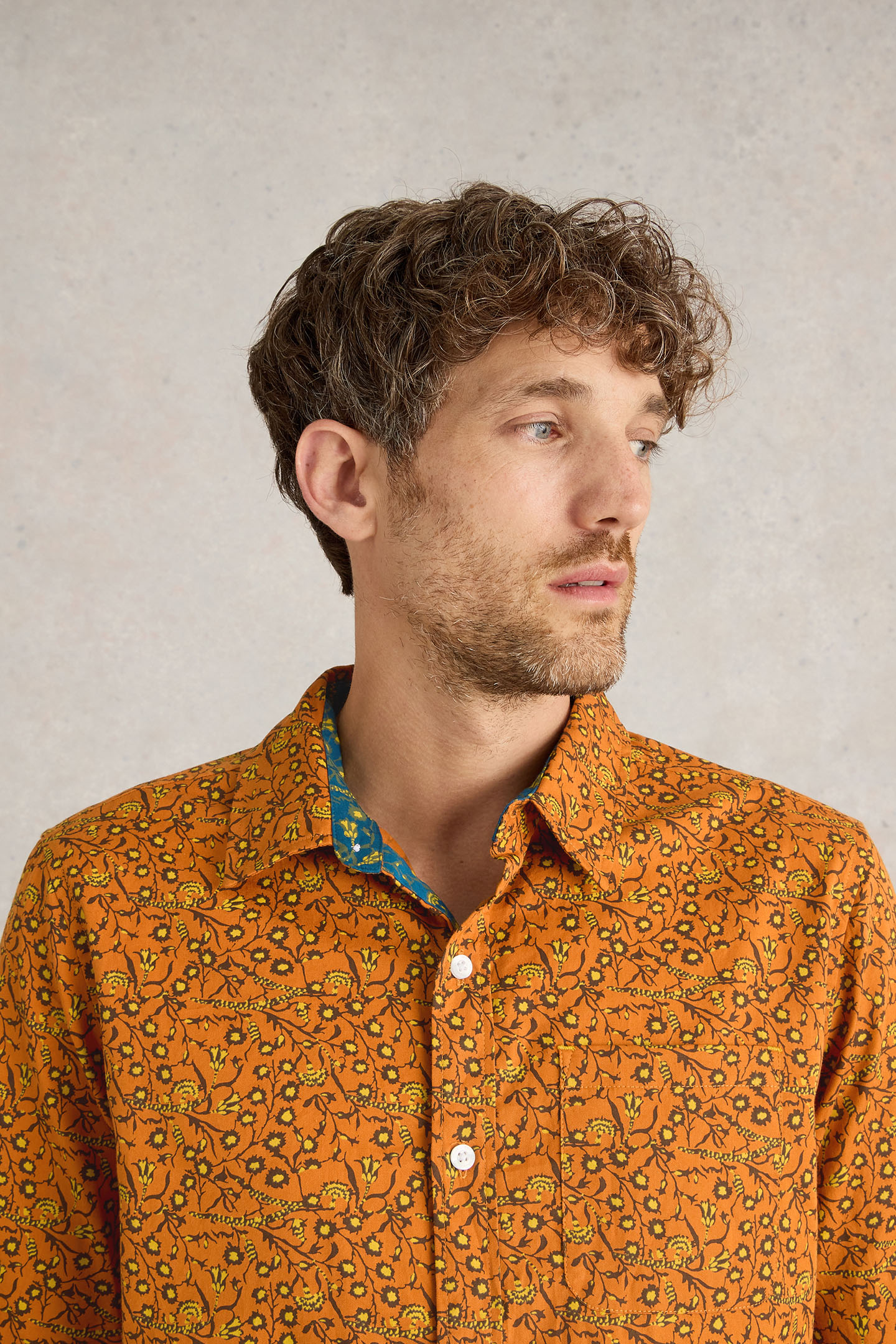 CLIMBING THORNS PRINTED SHIRT ORANGE MULTI 5