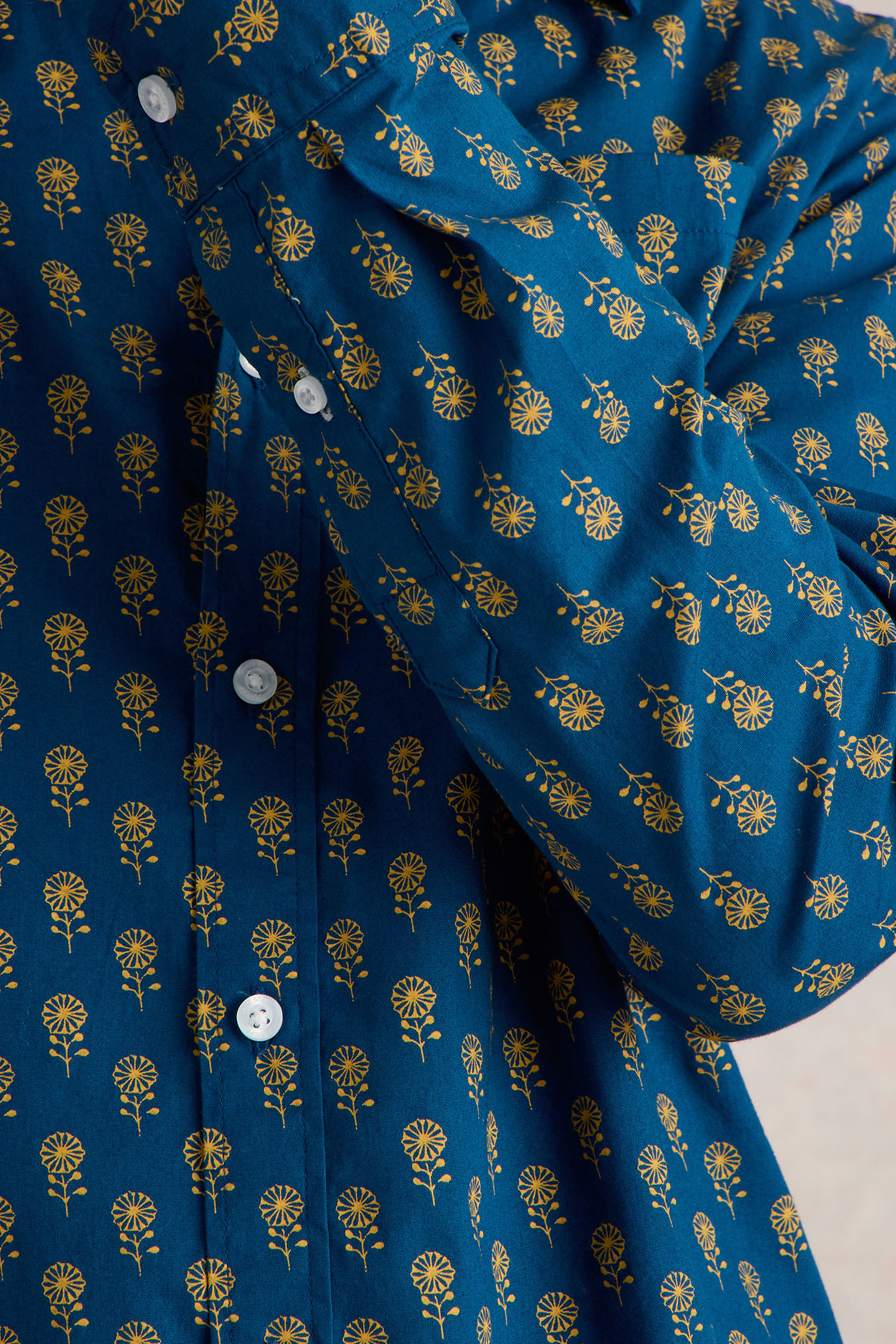 FLORAL NONNIE PRINTED SHIRT BLUE PRINT 5