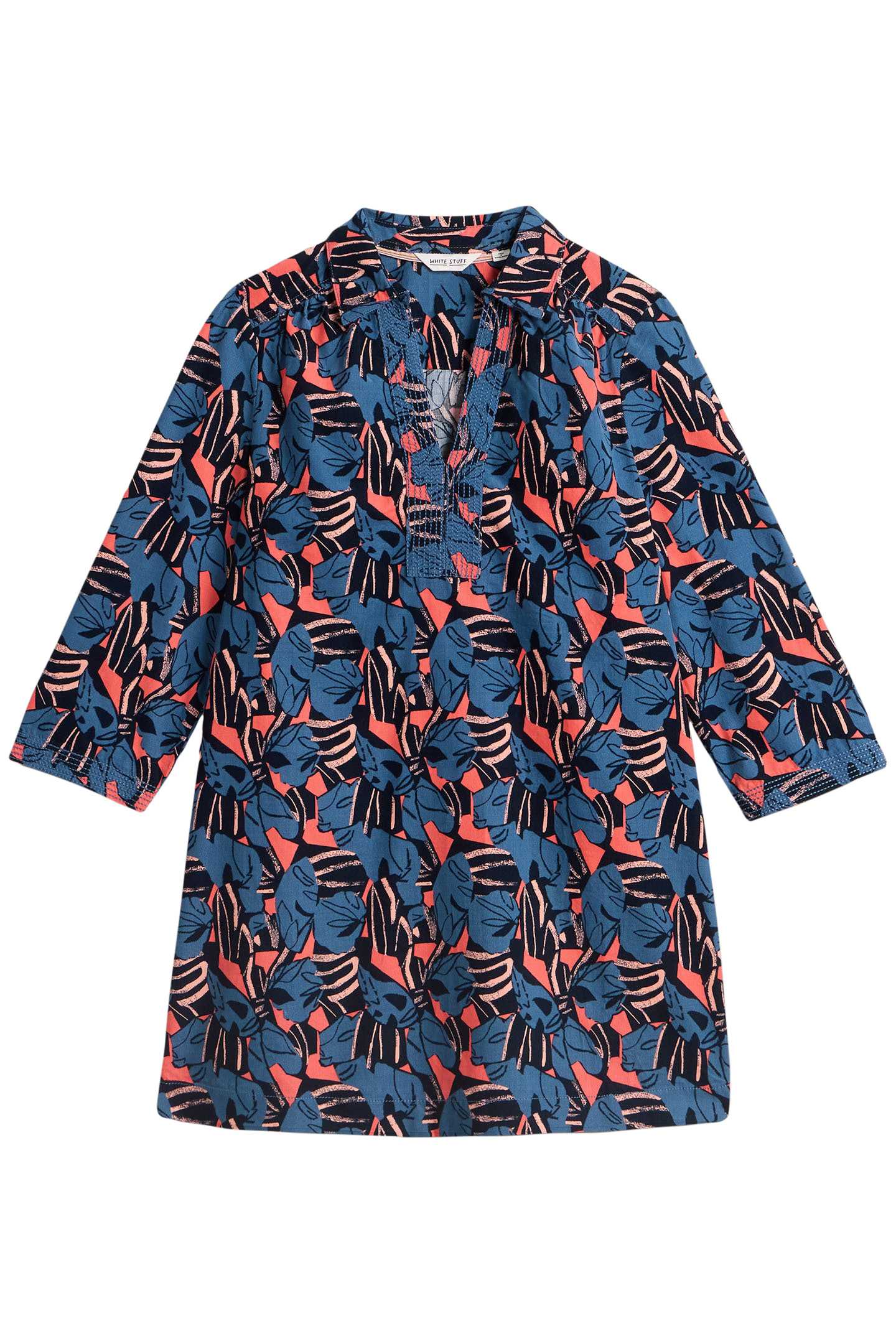 BLAIRE CORD TUNIC NAVY PRINT 2