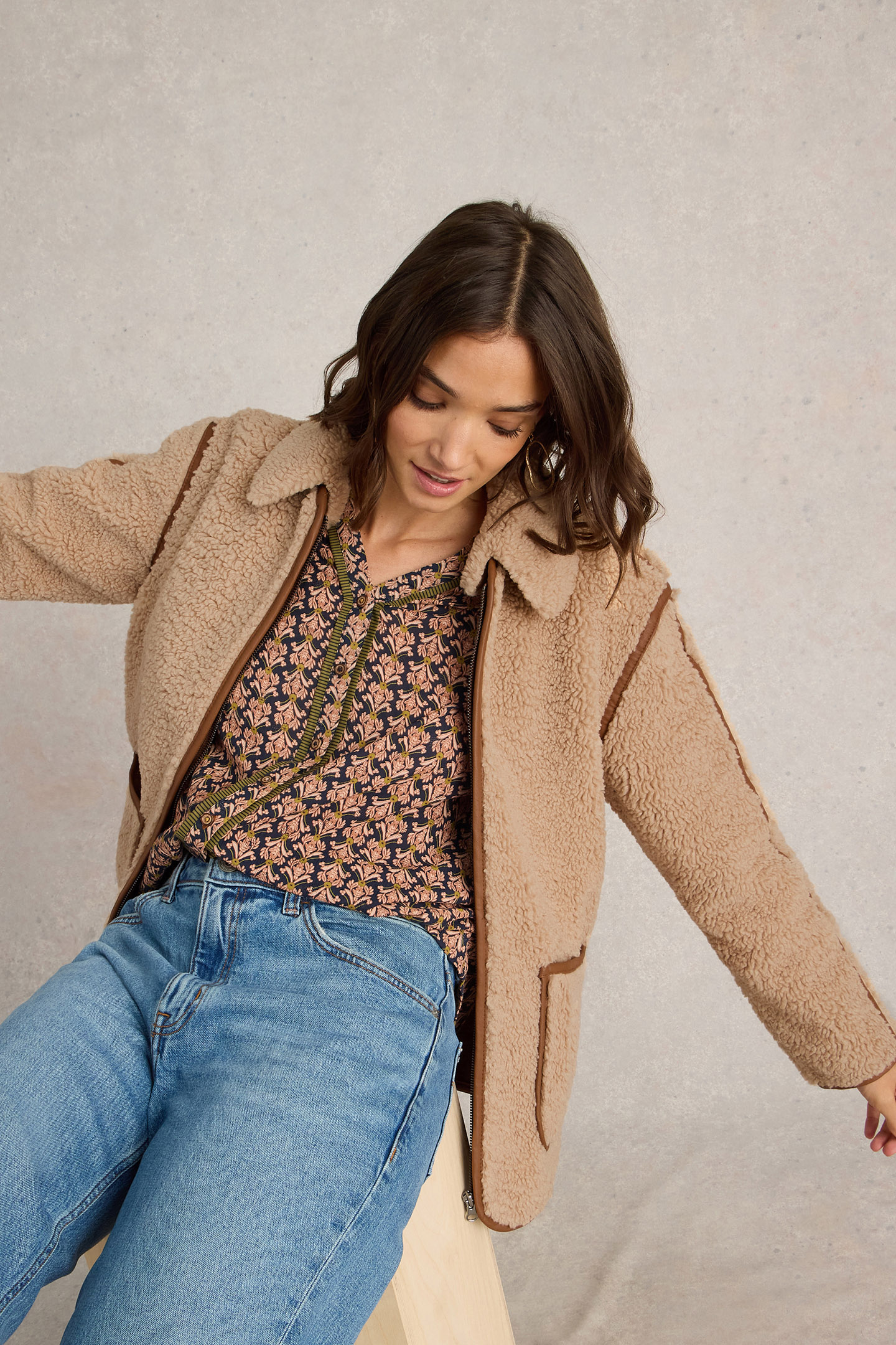 ELM BORG JACKET NATURAL MULTI 3