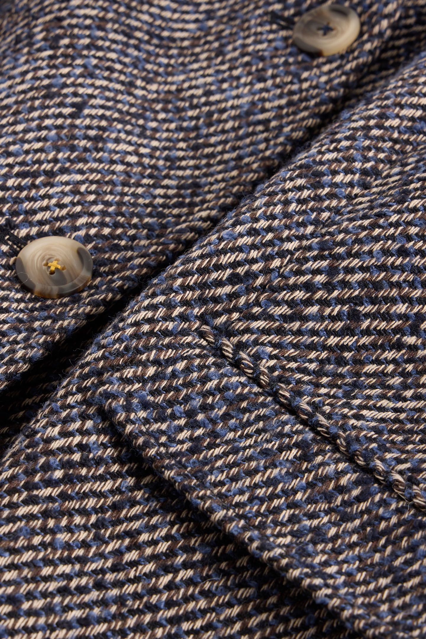 KARLA TWEEDY COAT NAVY MULTI 6