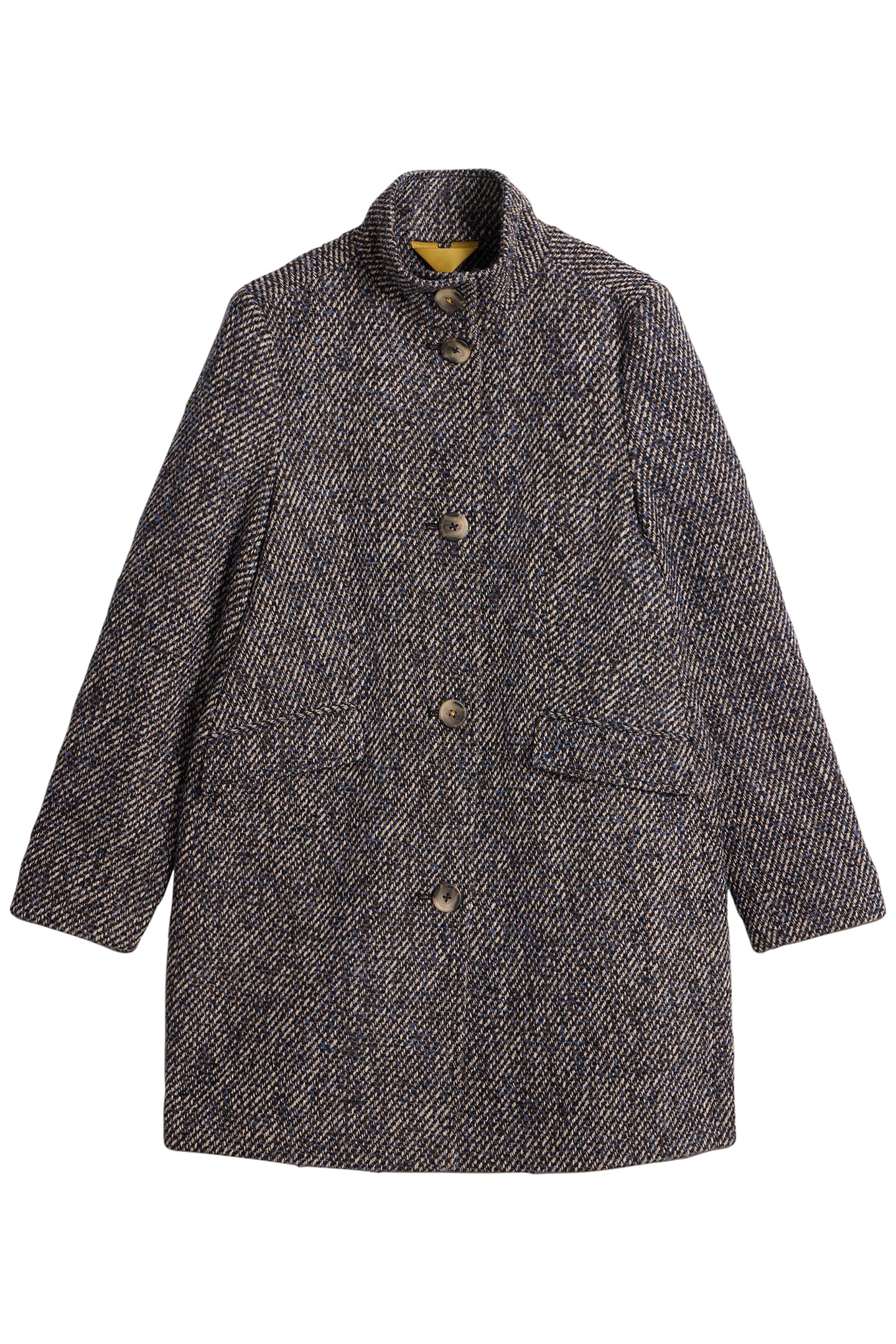 KARLA TWEEDY COAT NAVY MULTI 3