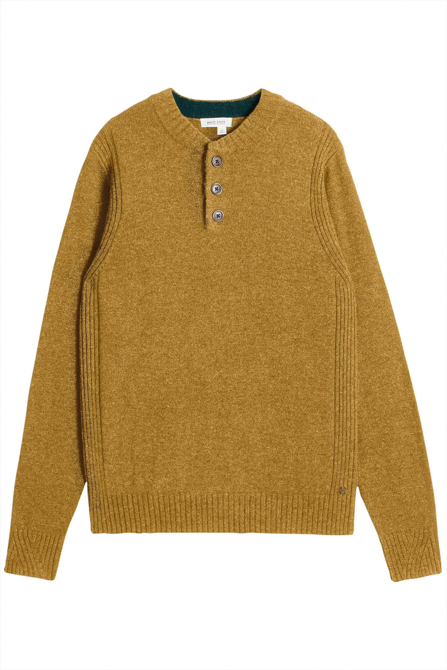 LAMBSWOOL HENLEY DARK YELLOW 3