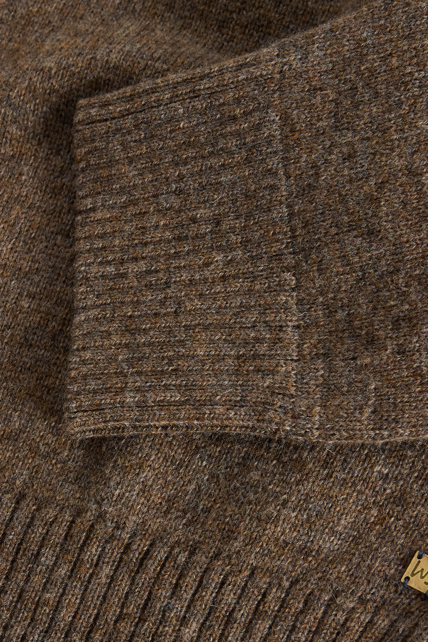 LAMBSWOOL CREW NECK JUMPER DARK NATURAL 6