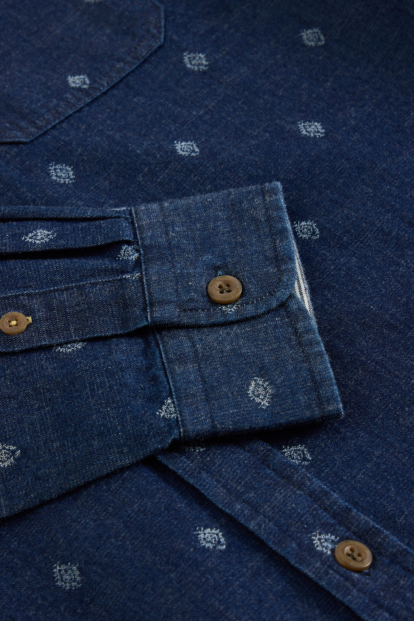 DENIM DOBBY SHIRT INDIGO BLUE 6